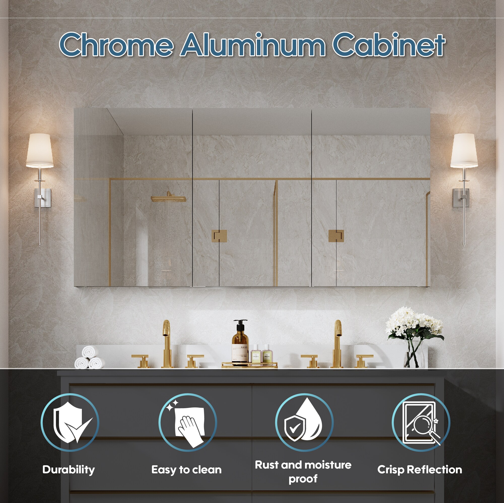 WELLFOR EX-4MC2432L Bathroom-Medicine-Cabinets - View #4