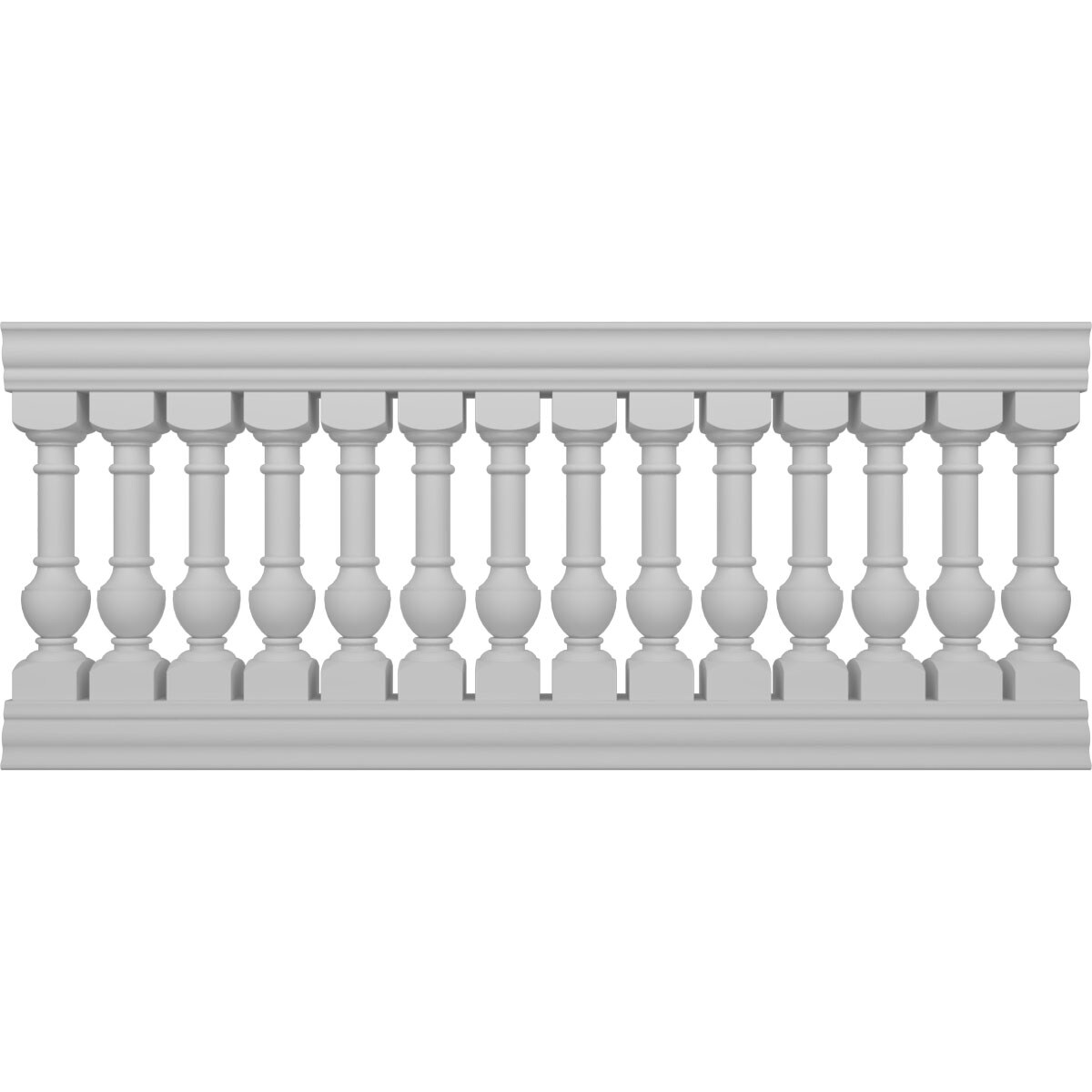 Ekena Millwork BALK38X084YOG FiberThane 7-Feet x 38-Inches York Fiberglass Deck Rail Kit