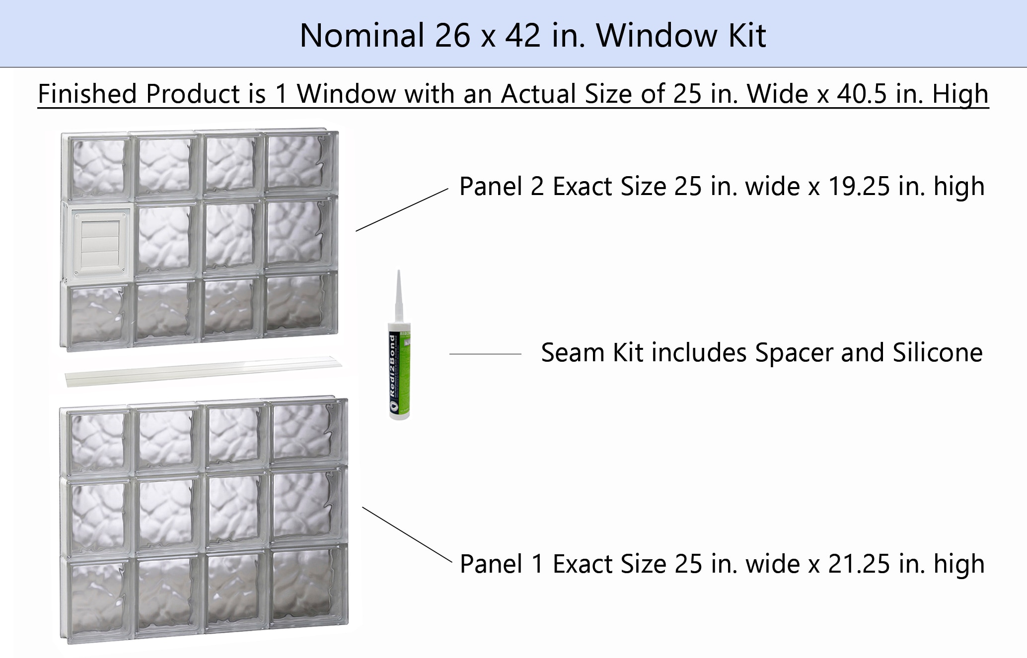 REDI2SET D2642DC Glass-Block-Windows - View #2
