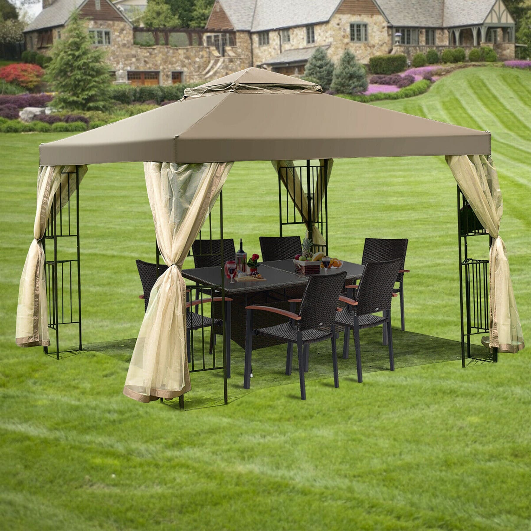 Forclover ASE-224BG Wood-Resin-Gazebos - View #3