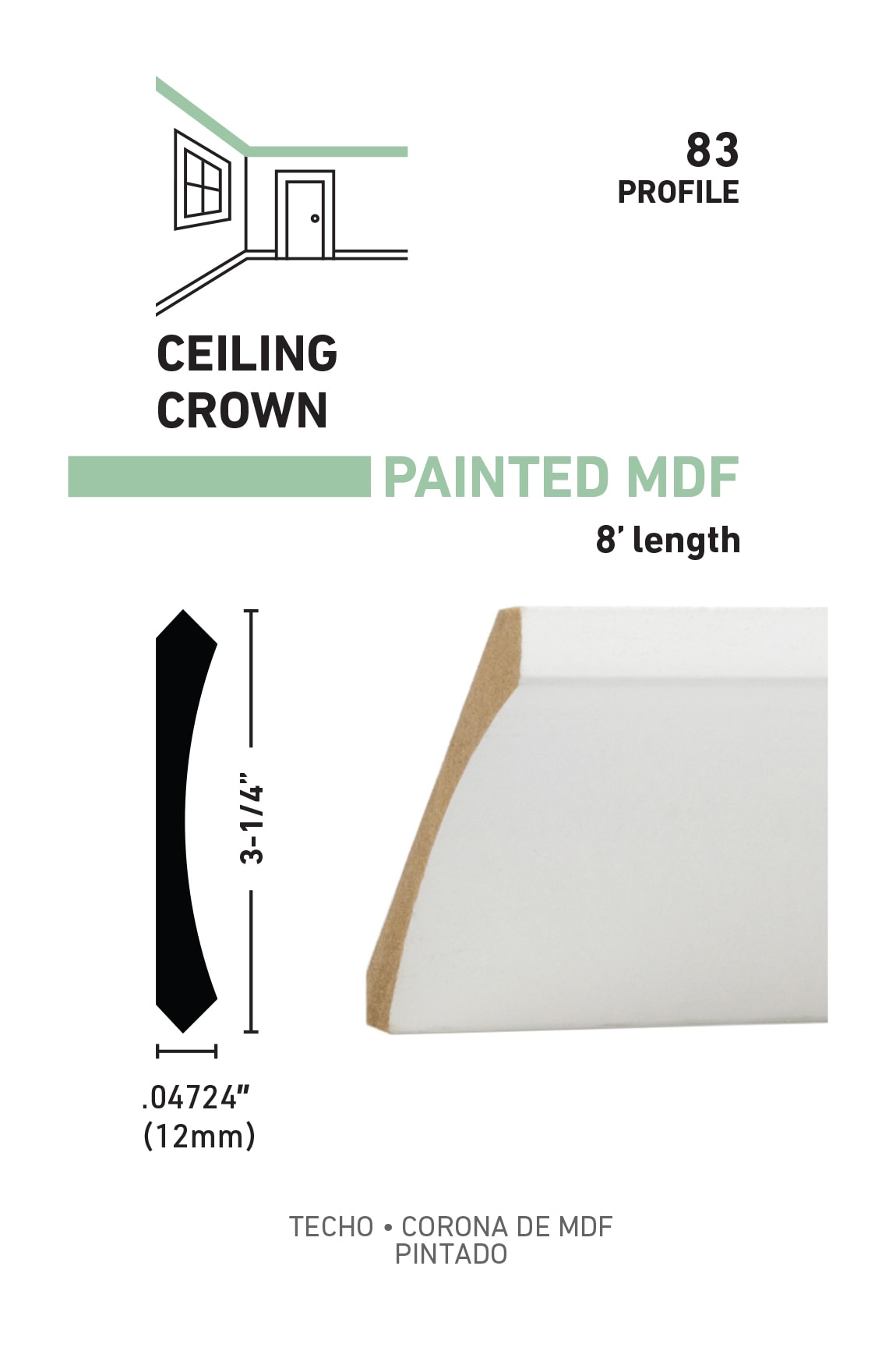 allen + roth L040835W8 Crown-Moulding - View #3