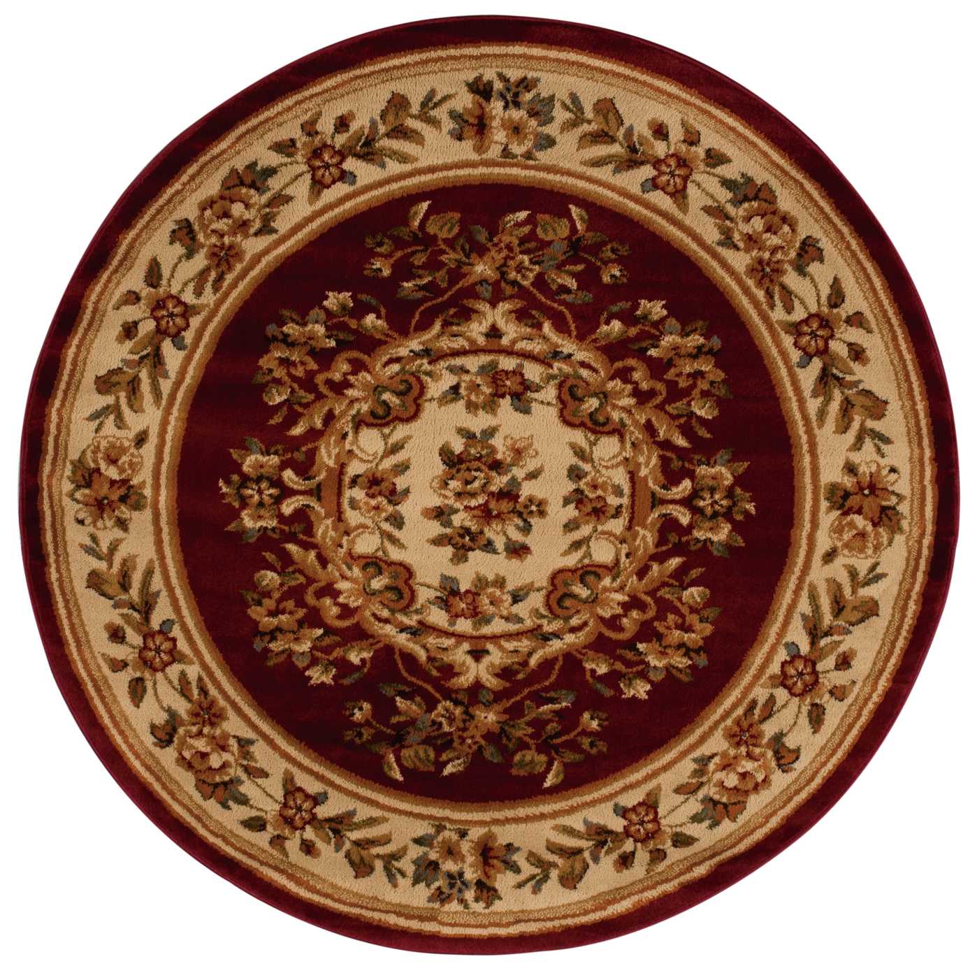 Nourison 25945 Paramount 5 x 5 (ft) Polypropylene Red Round Indoor Abstract Area rug