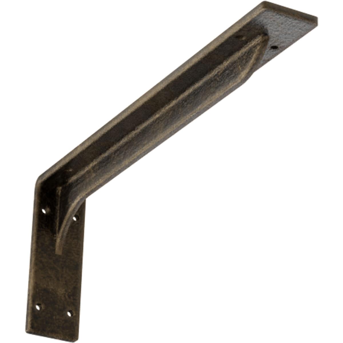 Ekena Millwork BKTM02X16X06EBAPG Embrey 16-in x 2-in x 6.5-in Antique gold Steel Countertop support bracket