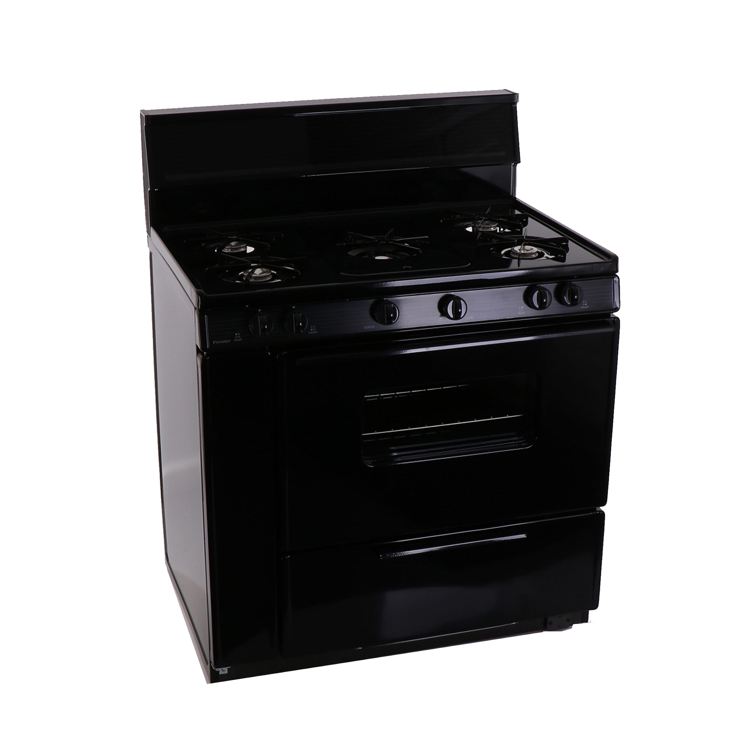 Premier 36-in 5 Burners 3.9-cu ft Freestanding Natural Gas Range (Black ...