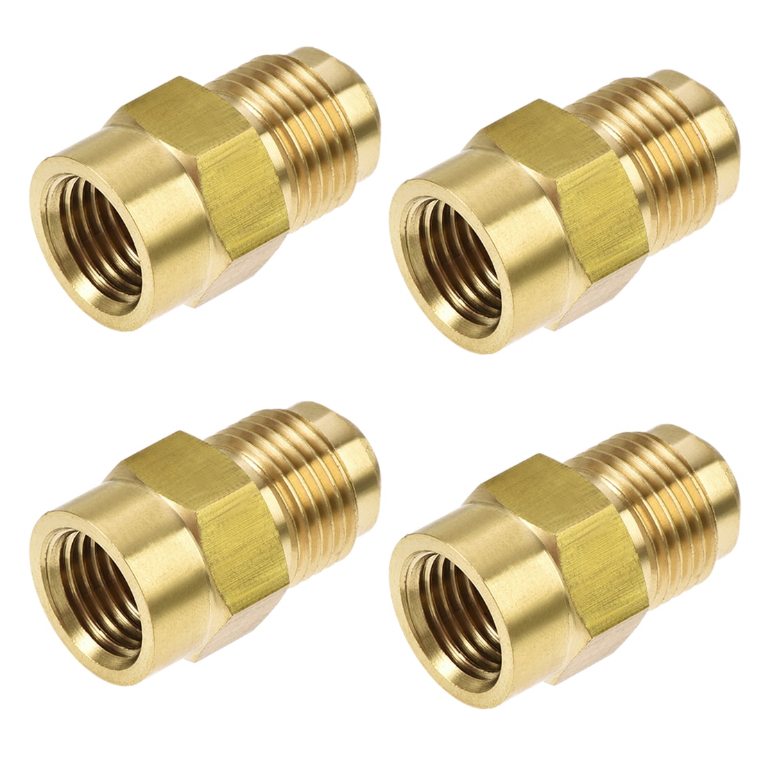 Unique Bargains Brass Pipe fitting 5/8-18UNF Flare Male to 1/4NPT ...