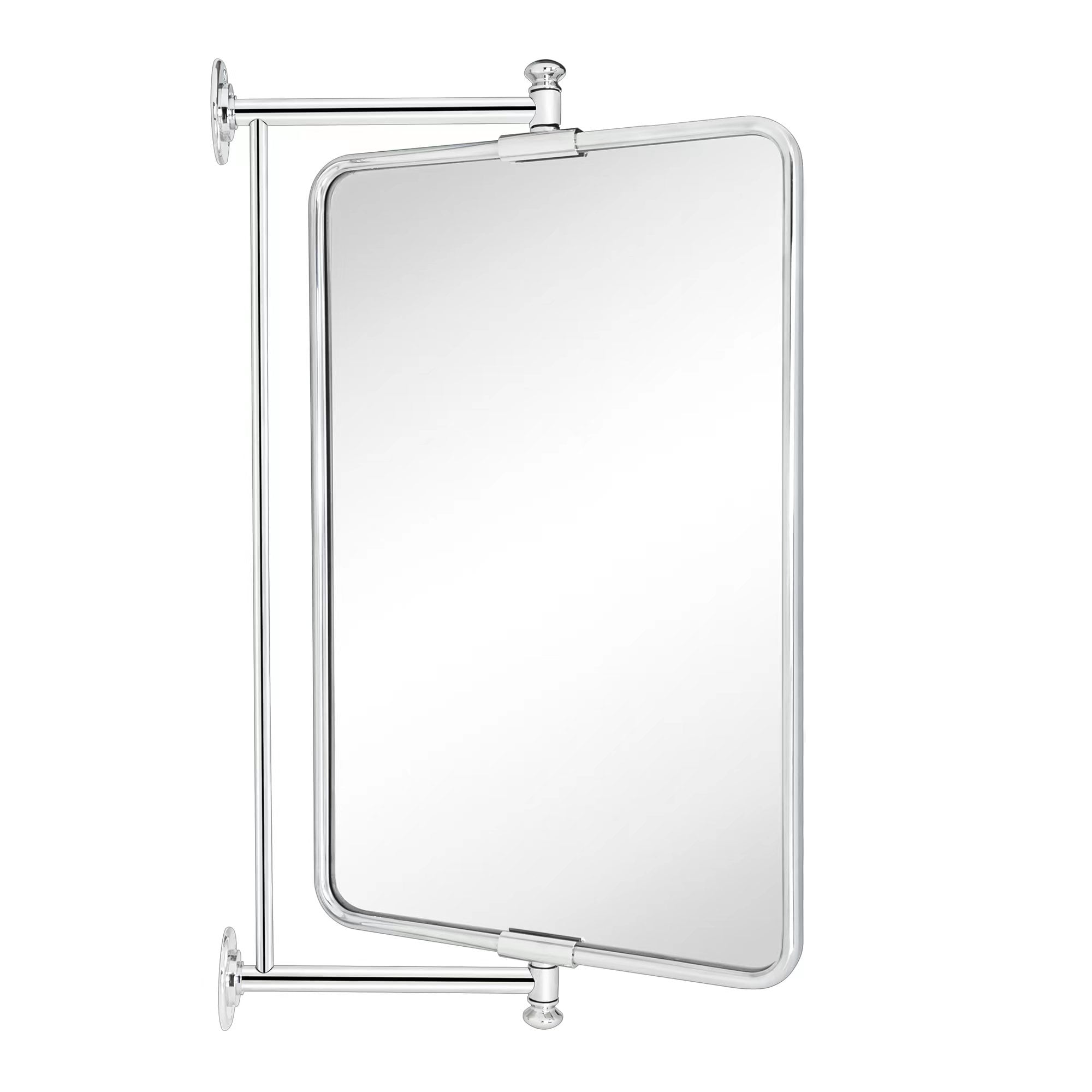 TEHOME GC-00338 Correon 14-in x 22-in Framed Rectangle Tilting Bathroom Vanity Mirror ( Chrome )