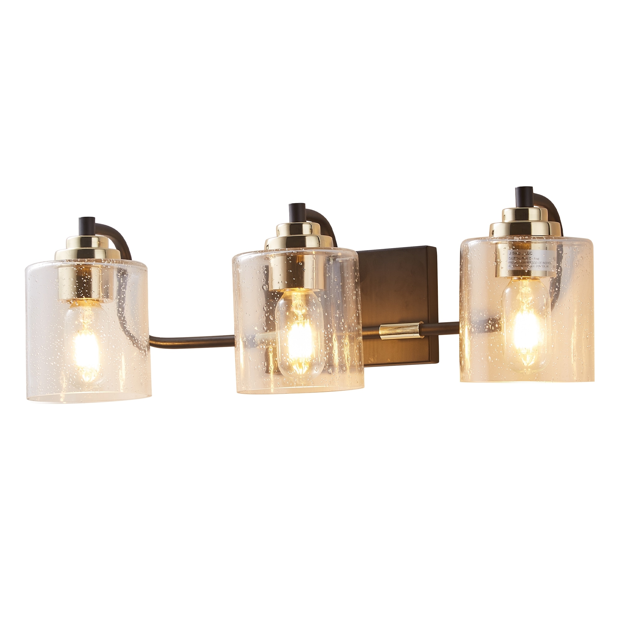 waterpar LOWP-LT08 Vanity light 22.6-in 3 -Light Matte Black Modern/contemporary Vanity light