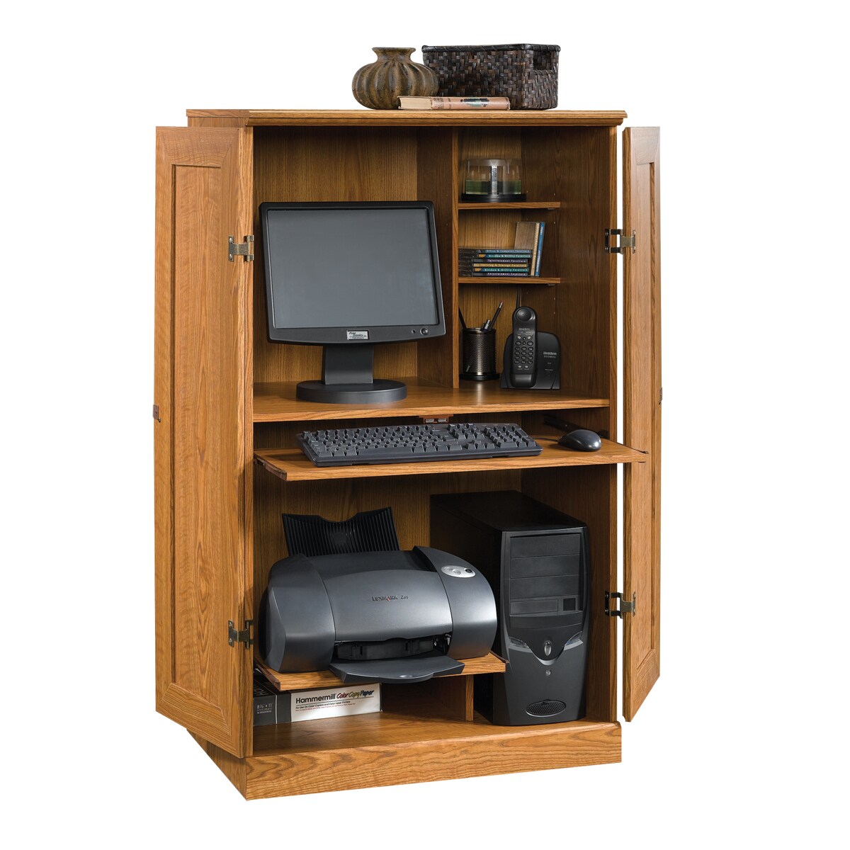 Sauder 401314 Orchard Hills 31-in Brown Traditional Computer Desk