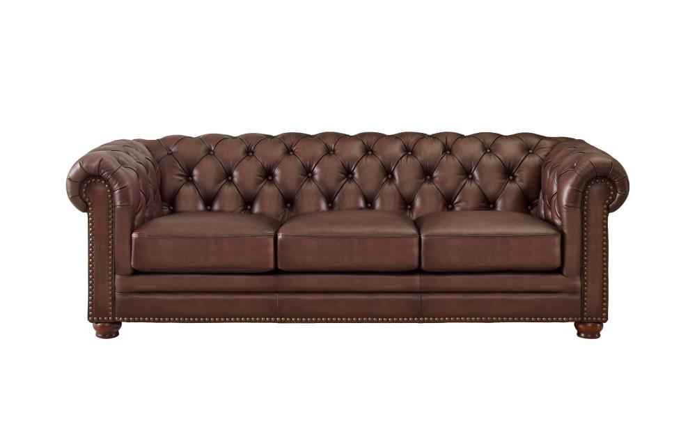 Hydeline Aliso 100% Leather Sofa, Brown in the Couches, Sofas ...