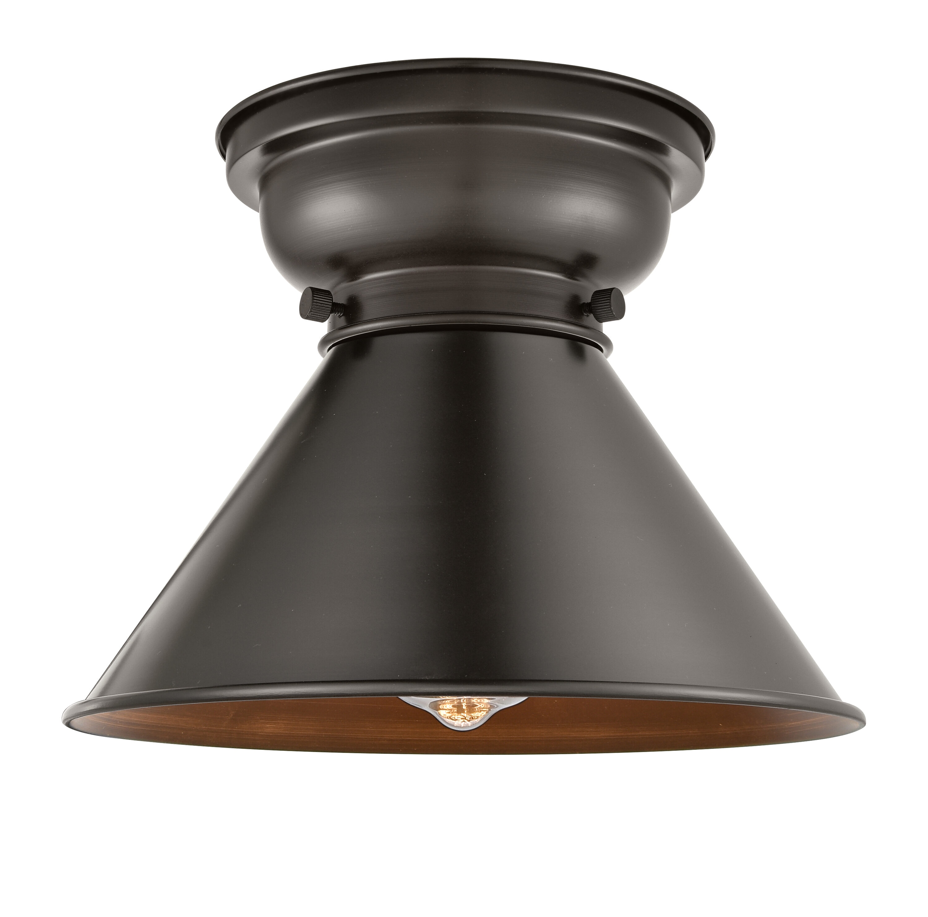 Innovations Lighting 623-1F-OB-M10-OB Briarcliff 1 -Light 10-in Oil-rubbed Bronze Flush Mount Light