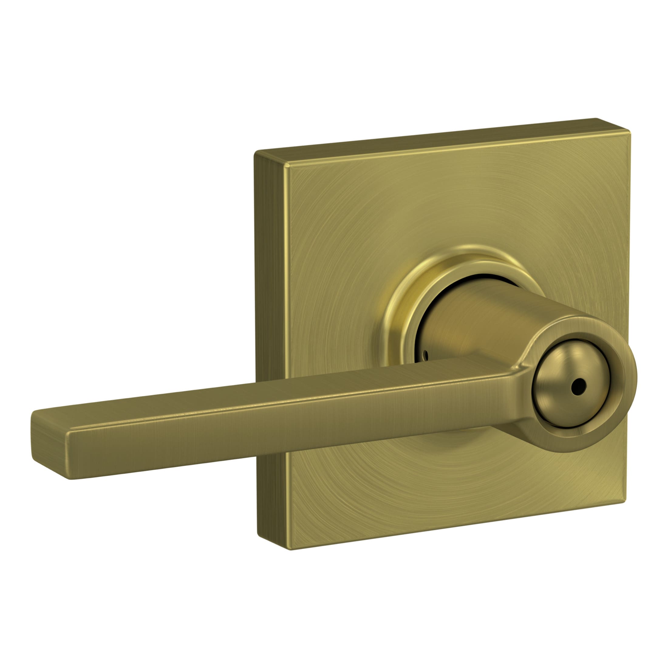 Linkaa Passage Gold Stain Brass Door Lever, Bedroom Bathroom Door Handles  Keyless Interiort, Exterior/Interior Door Handle, No Lock