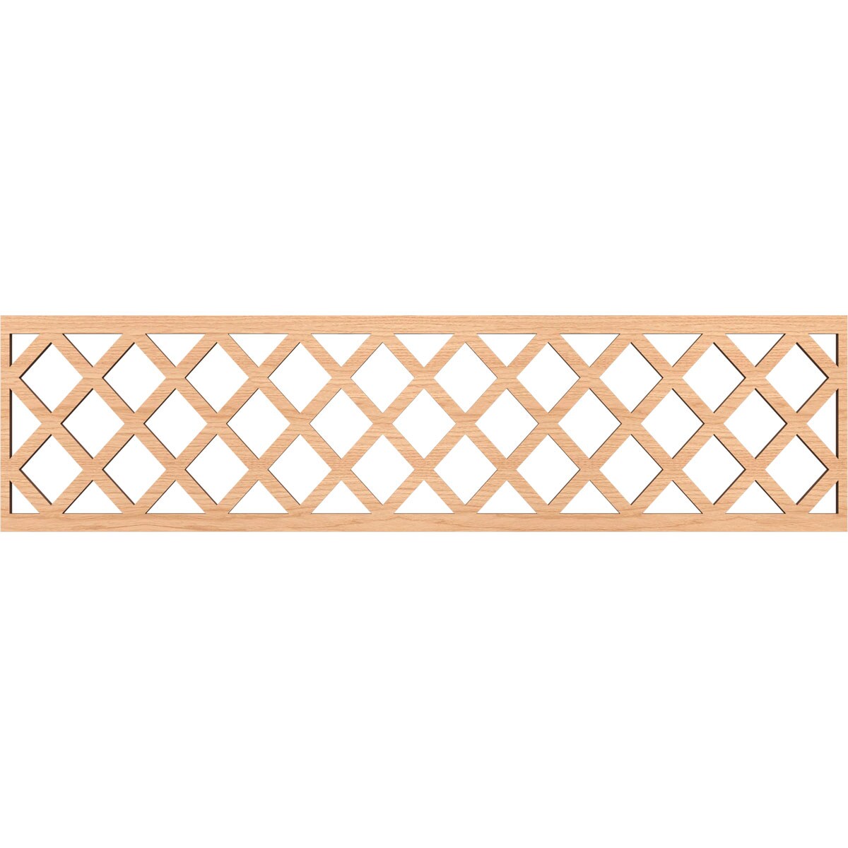 Ekena Millwork MLDB12X47MNCHI Manchester Fretwork Flat Trim 12-in x 3.92-ft Hickory Brown Unfinished 2156745 Pierced Wall Panel Moulding