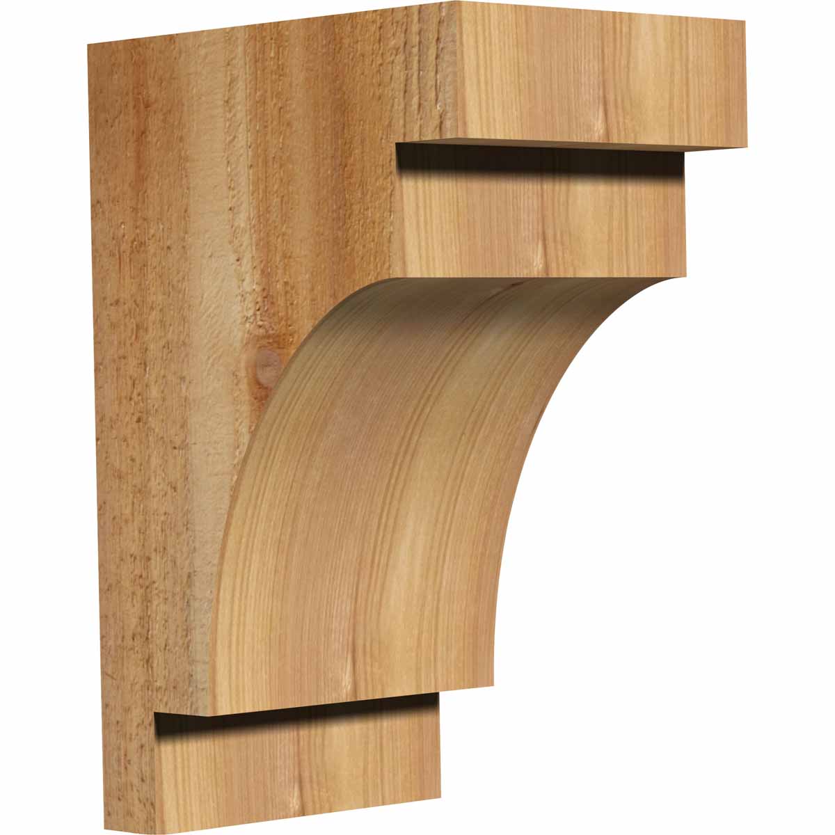 Ekena Millwork COR06X08X12MED00RWR 6-in x 8-in x 12-in Mediterranean Unfinished Western red cedar Wood Paintable/Stainable Corbel