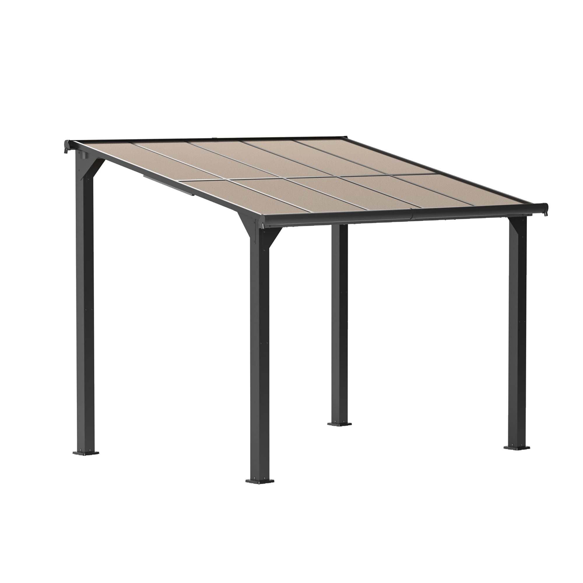 Mondawe MD-HG61B1374 9.97-ft x 7.97-ft Gray Gazebo with Hardtop Roof