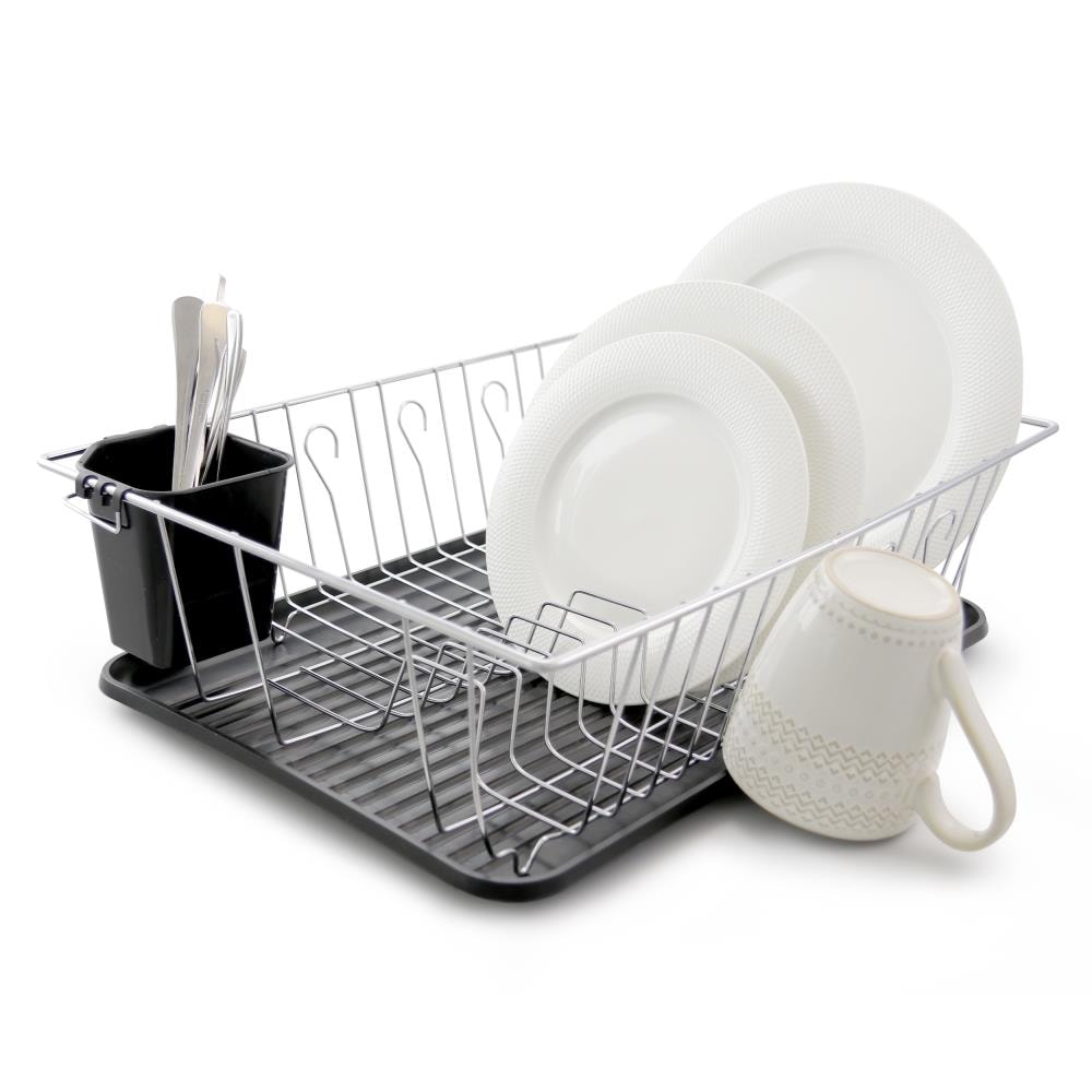 Metal Collapsible 2 Tier Dish Rack Duhome Finish/Color: Light Gray