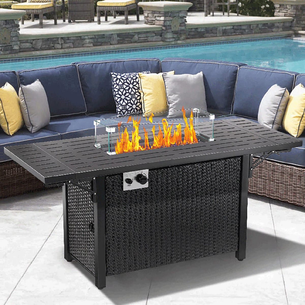 COWSAR 46R55-BLACK Outdoor-Gas-Firepits - View #7