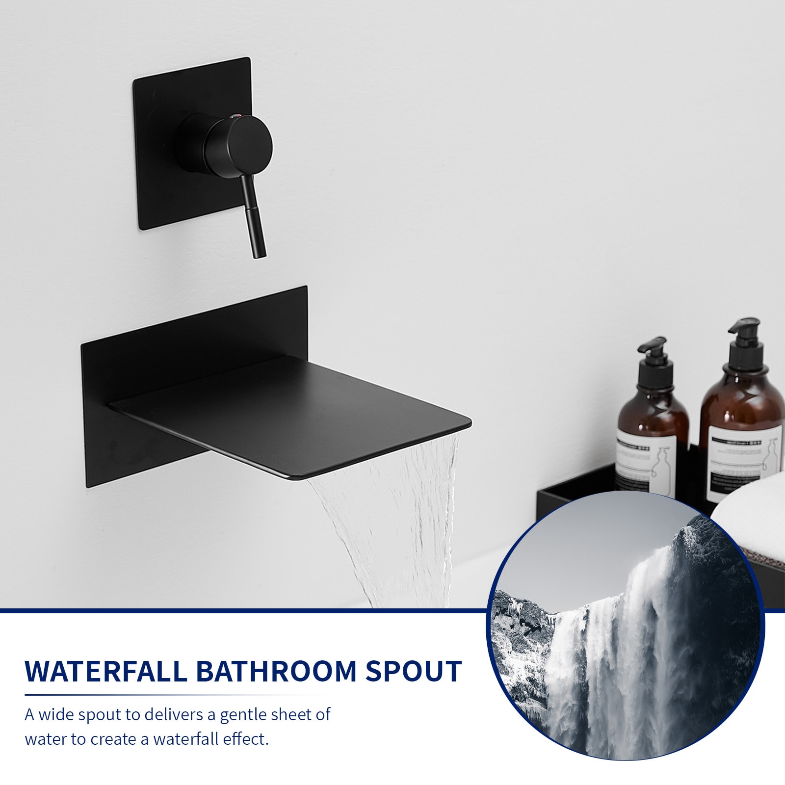 BWE B-93008-BLACK Roman-Tub-Faucets - View #2
