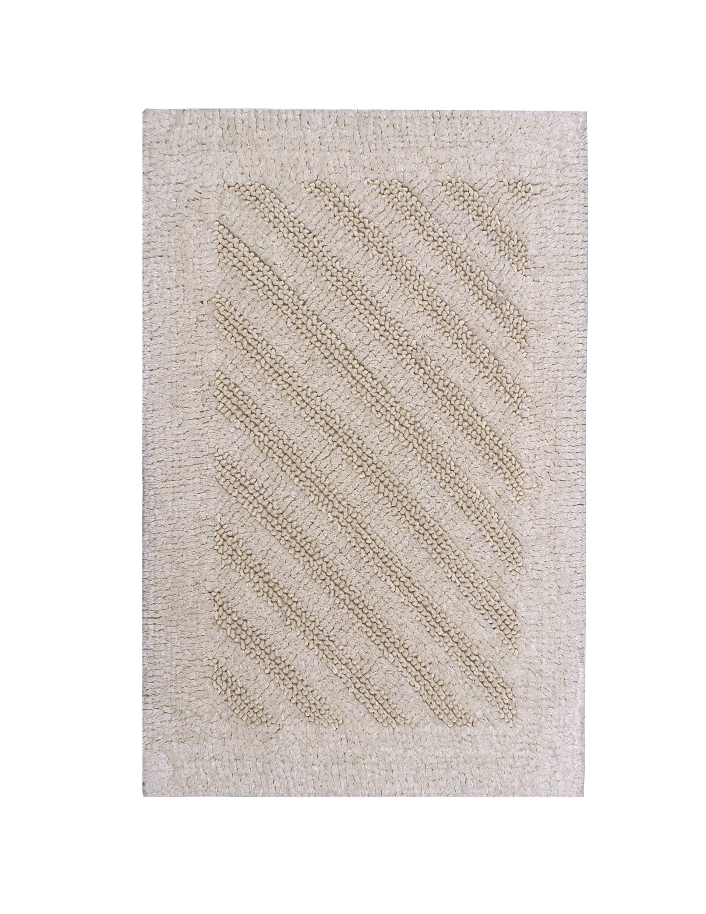 Mohawk Ensuite Cotton Border Taupe Bath Rug 24x40