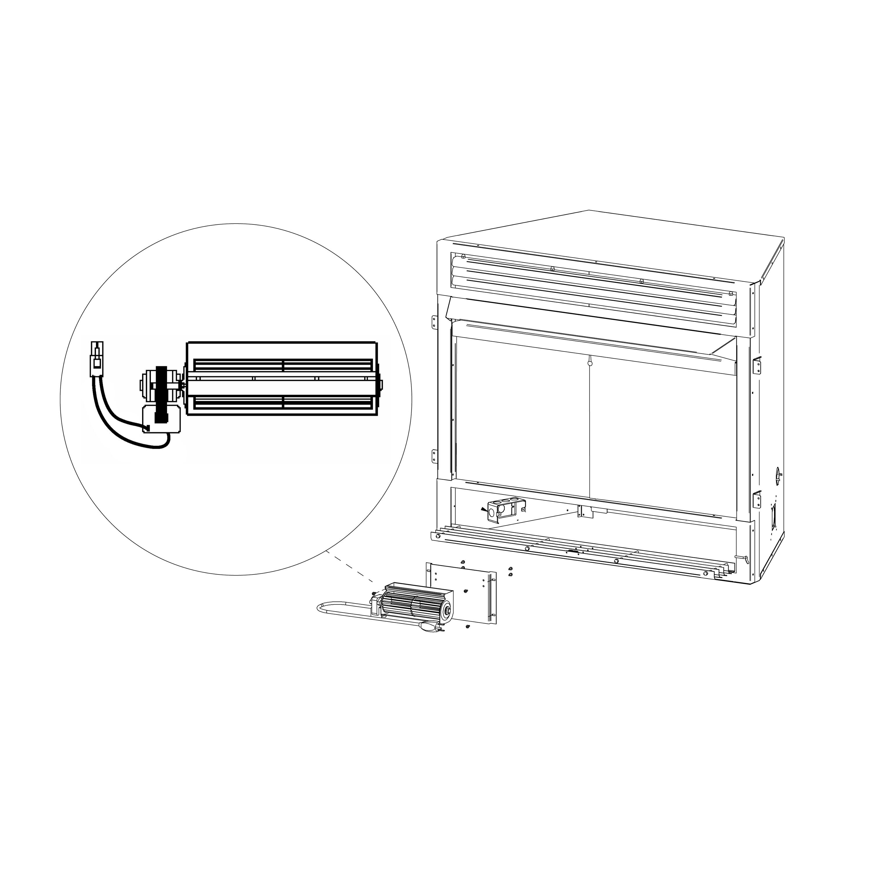 Pleasant Hearth Circulating Blower for Zero Clearance Fireplace ZCB100 Open  Box