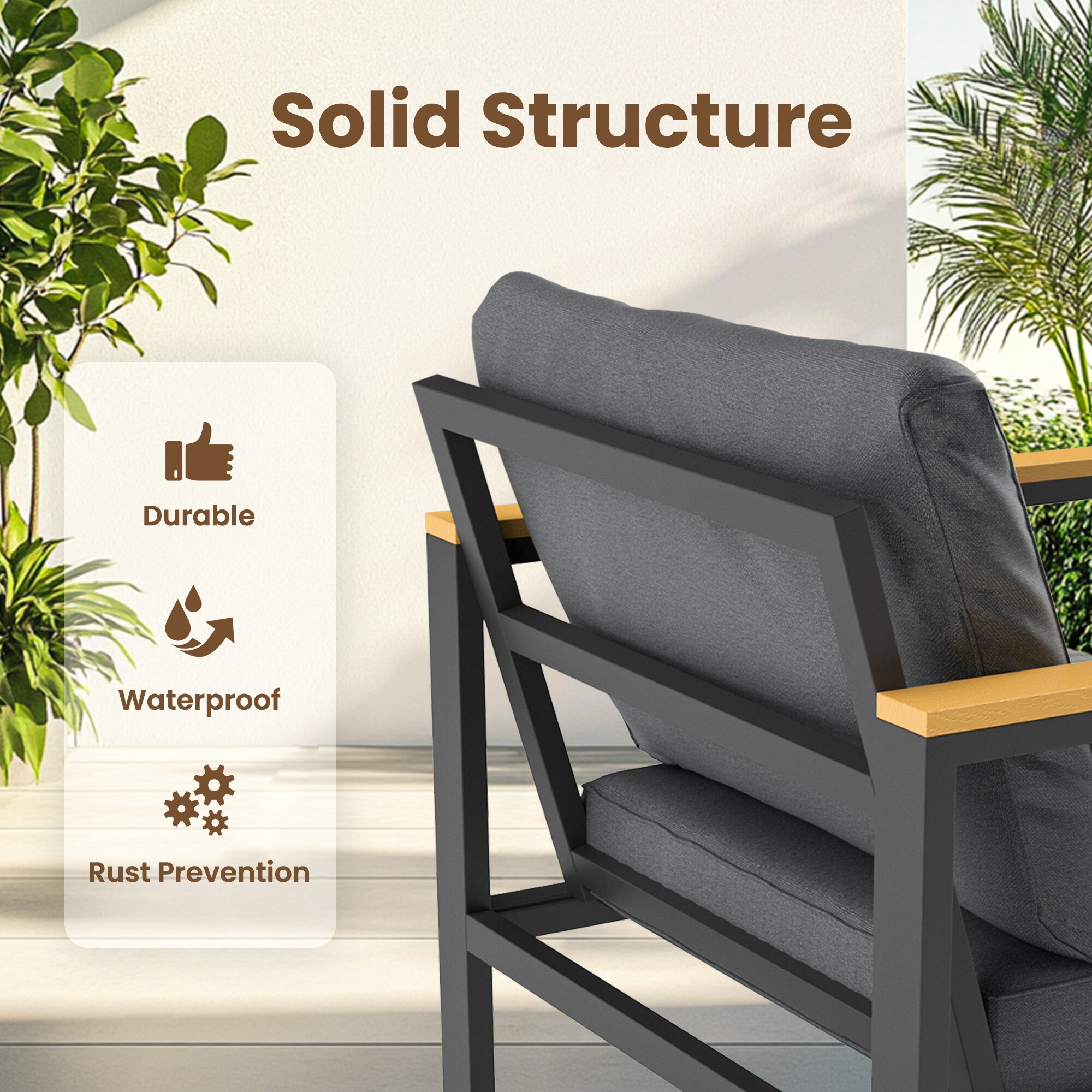 PamaPic TB-SF-4JT-T-WL1 Patio-Conversation-Sets - View #5
