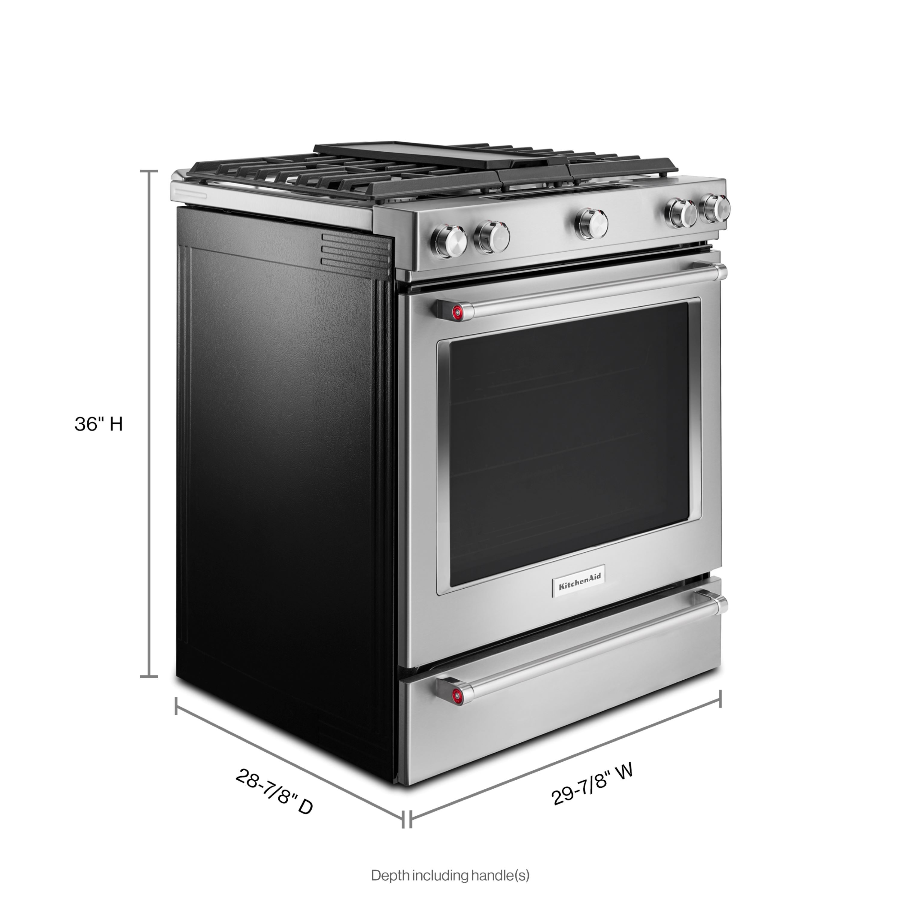 Kitchenaid 30-in Deep Recessed 5 Burners Self-cleaning Slide-in Dual 