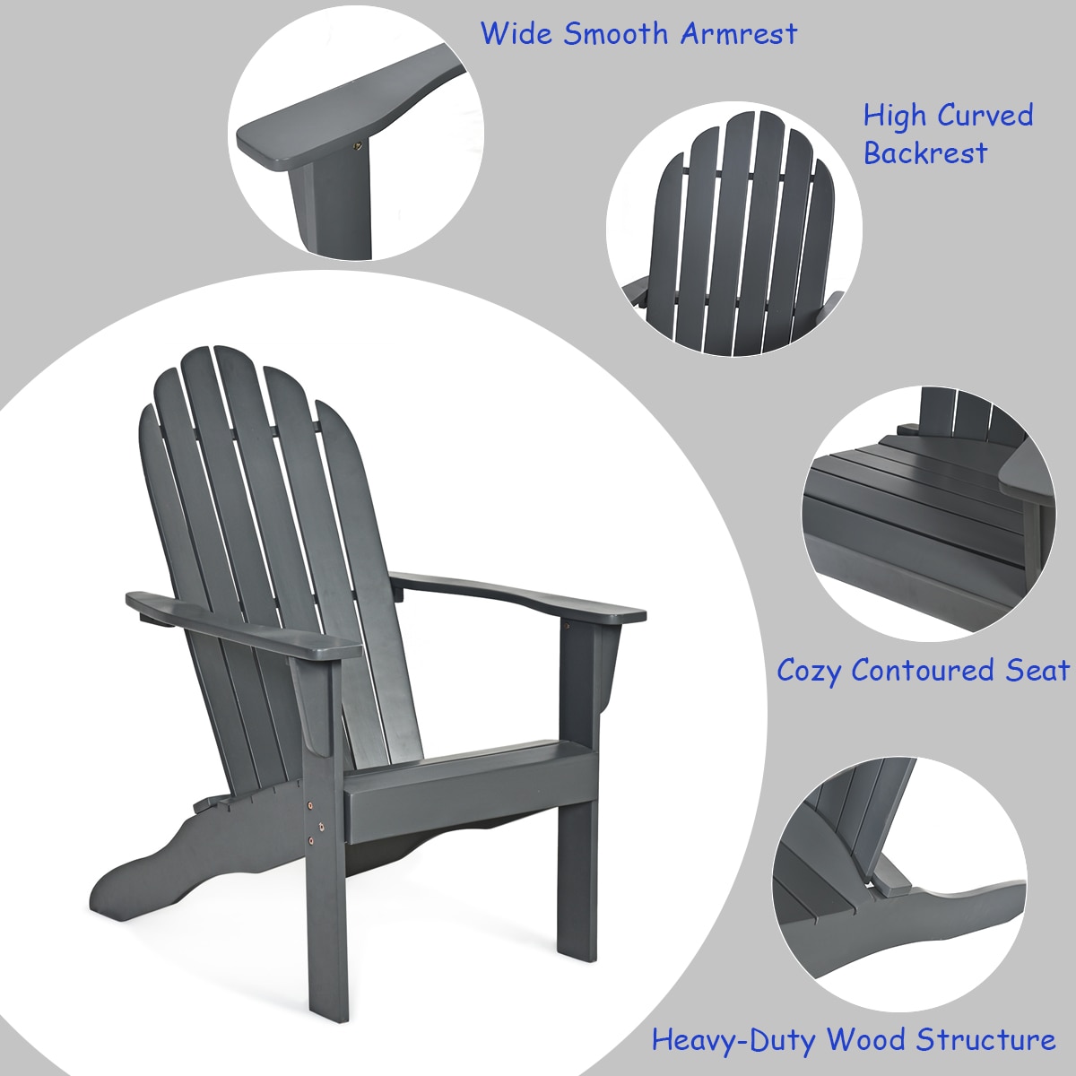 Costway OP70302GR Patio-Chairs - View #5