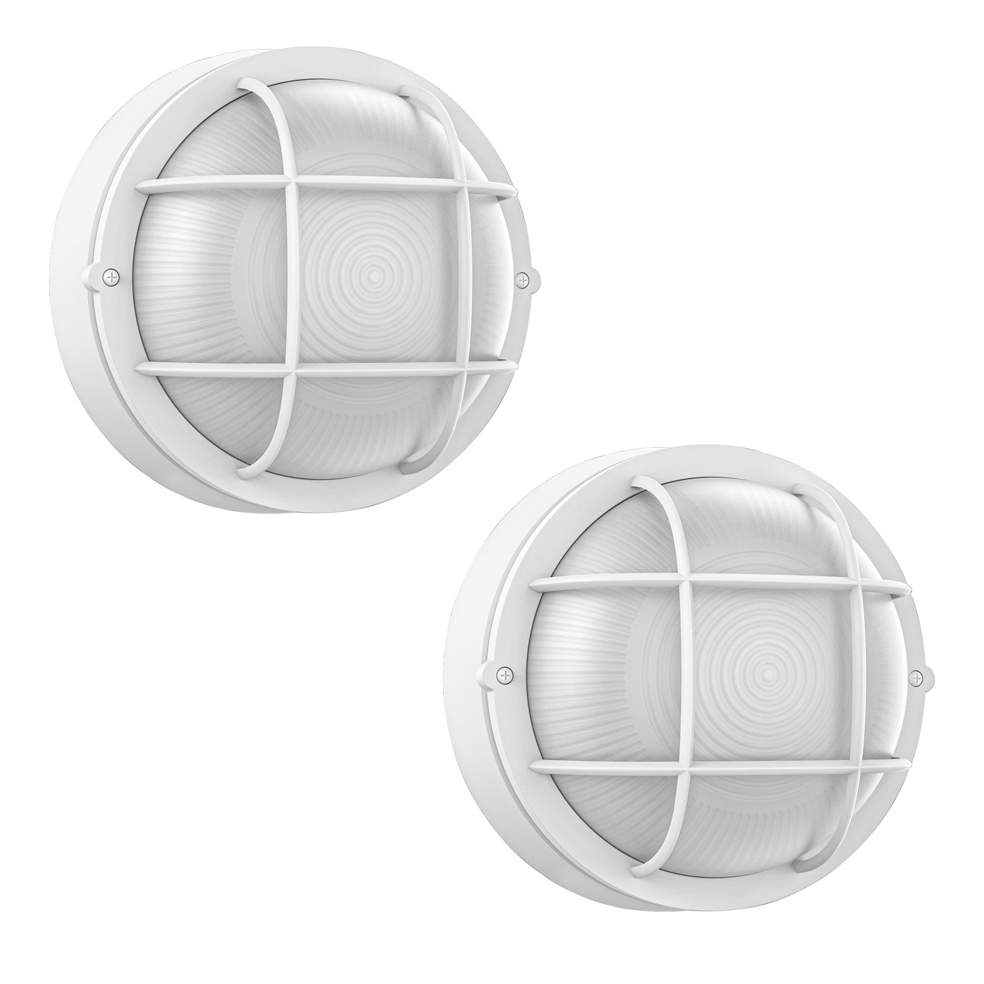 LIVIZA 2-Piece 7.9-in W 2 -Light White Hardwired Dry Wall Sconce