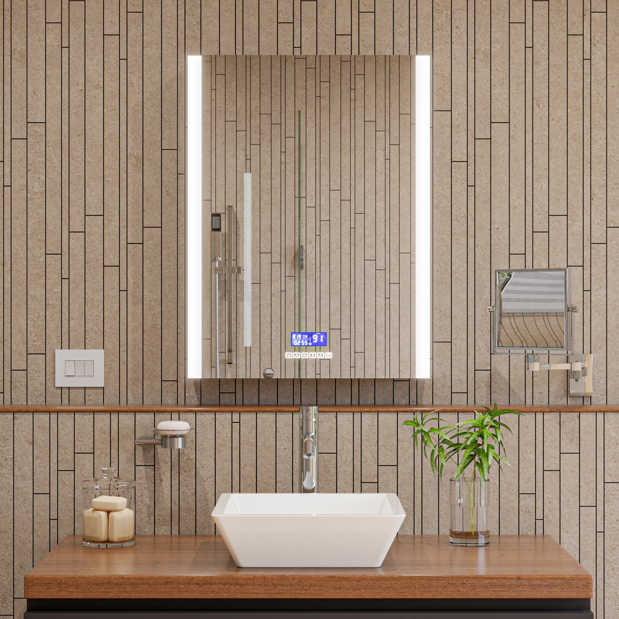Tall Polished Chrome Single Lever Vessel Sink Faucet
