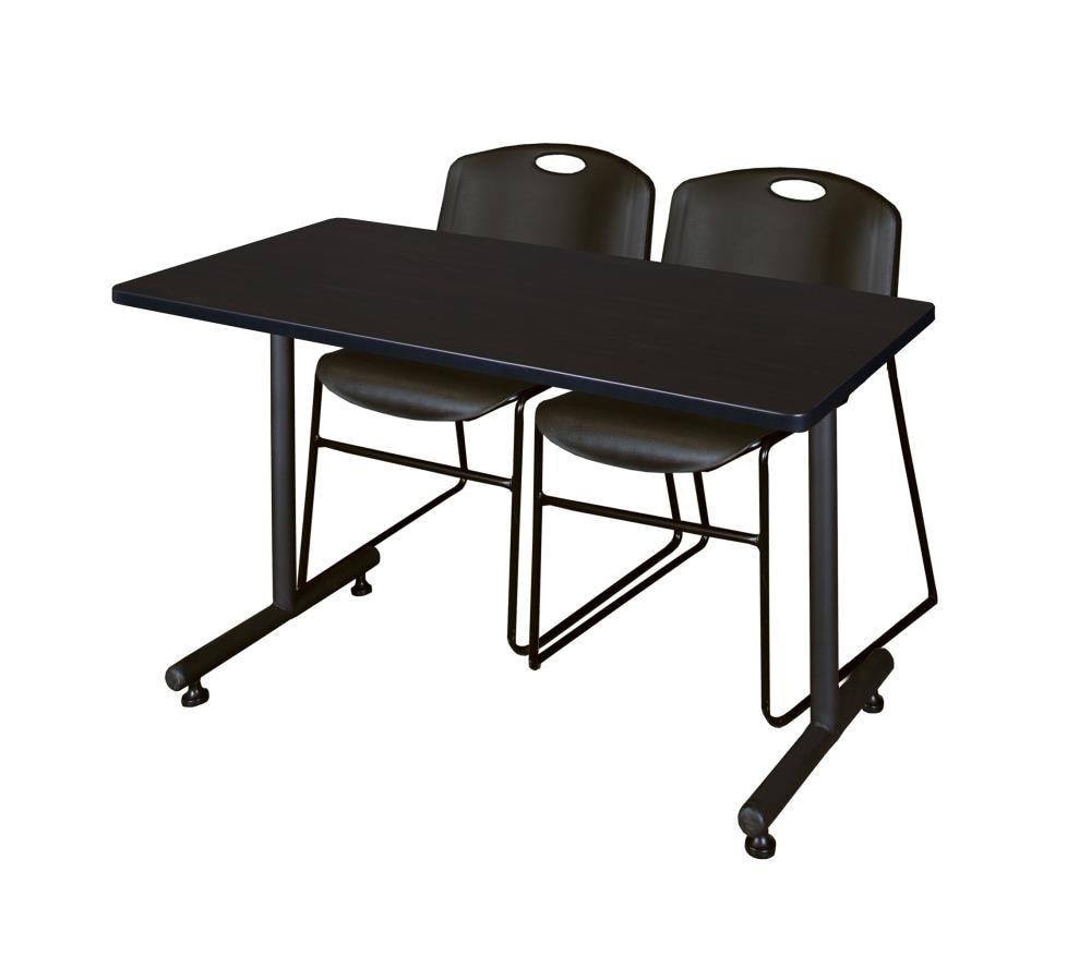 Regency MKTRCT4824MW44BK Training Brown 4-Person Training Table (48-in W x 29-in H)