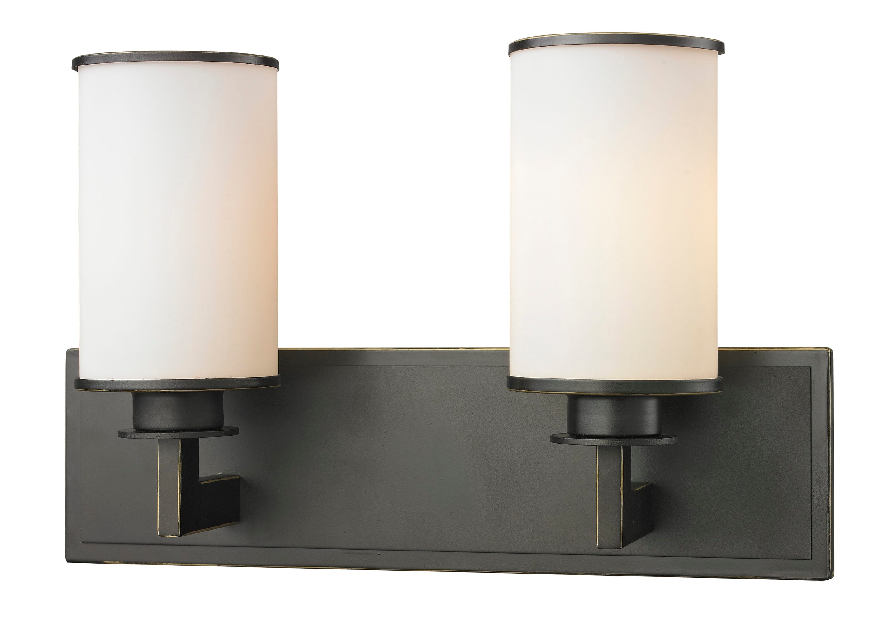 Z-Lite 413-2V Savannah 16.25-in 2 -Light Brushed Bronze Mid-century Vanity light