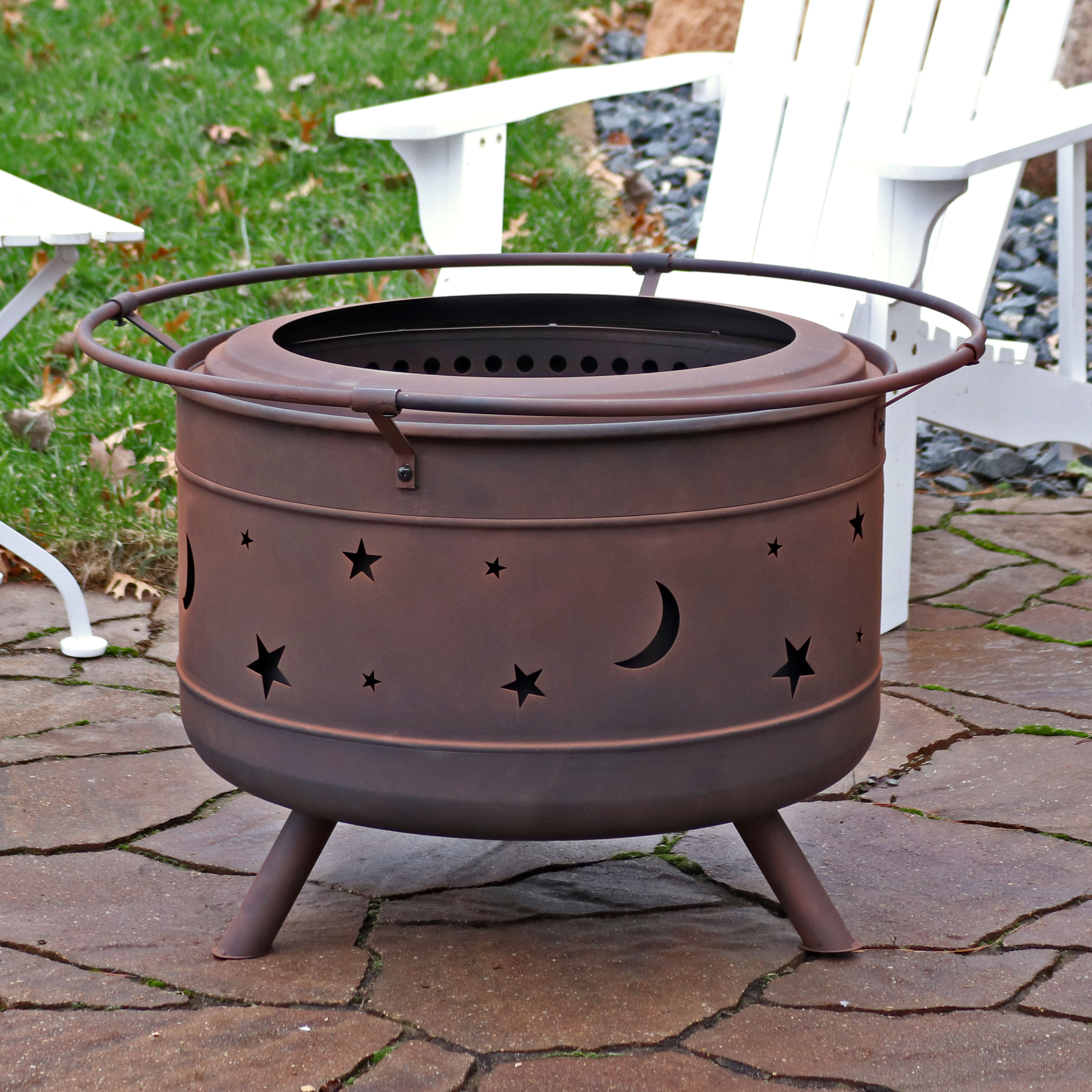 Sunnydaze Decor Cosmic Smokeless Fire Pit in the Wood-Burning Fire Pits ...