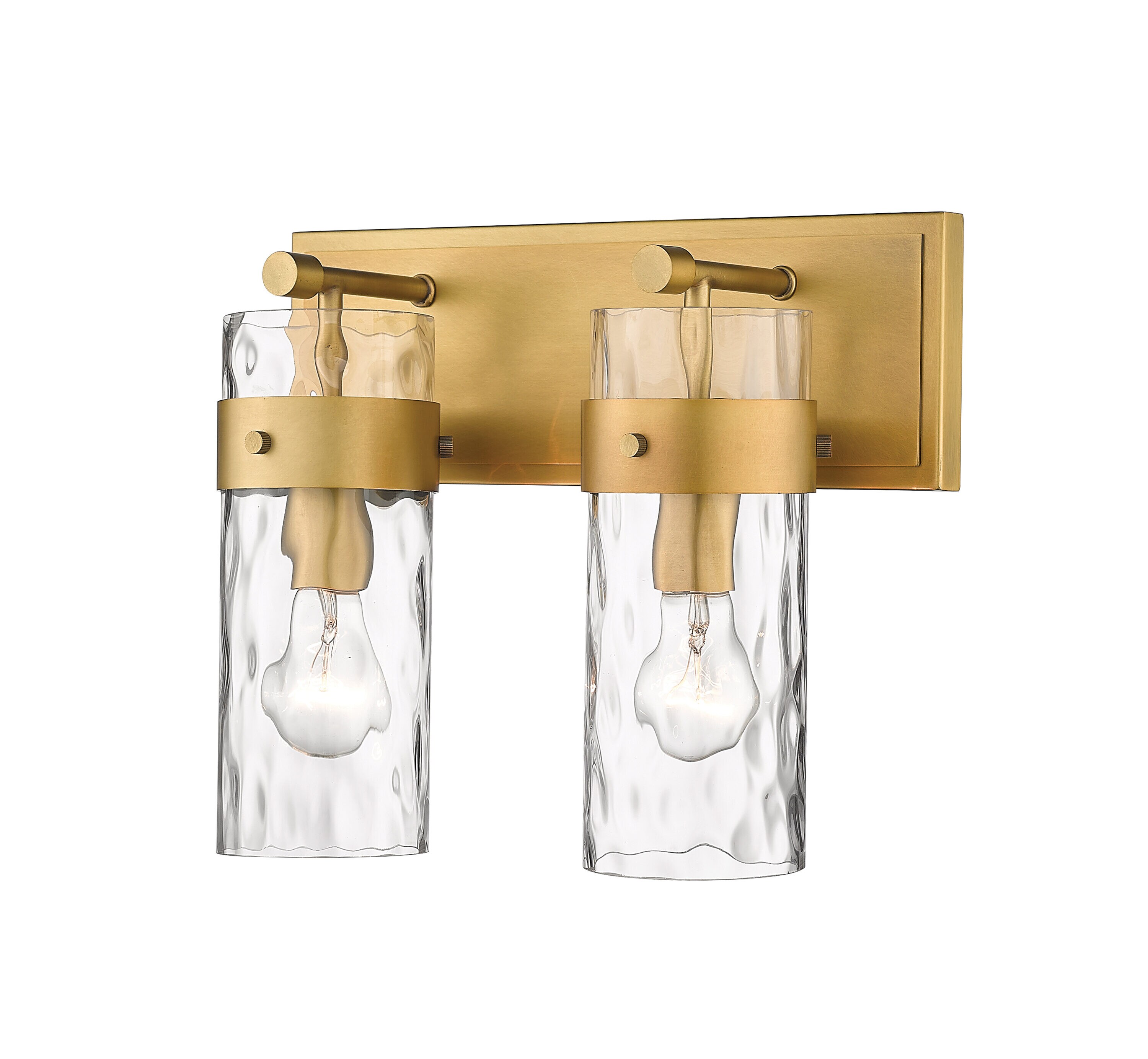 Z-Lite 3035-2V-RB Fontaine 14-in 2-Light Rubbed Brass Transitional Vanity Light