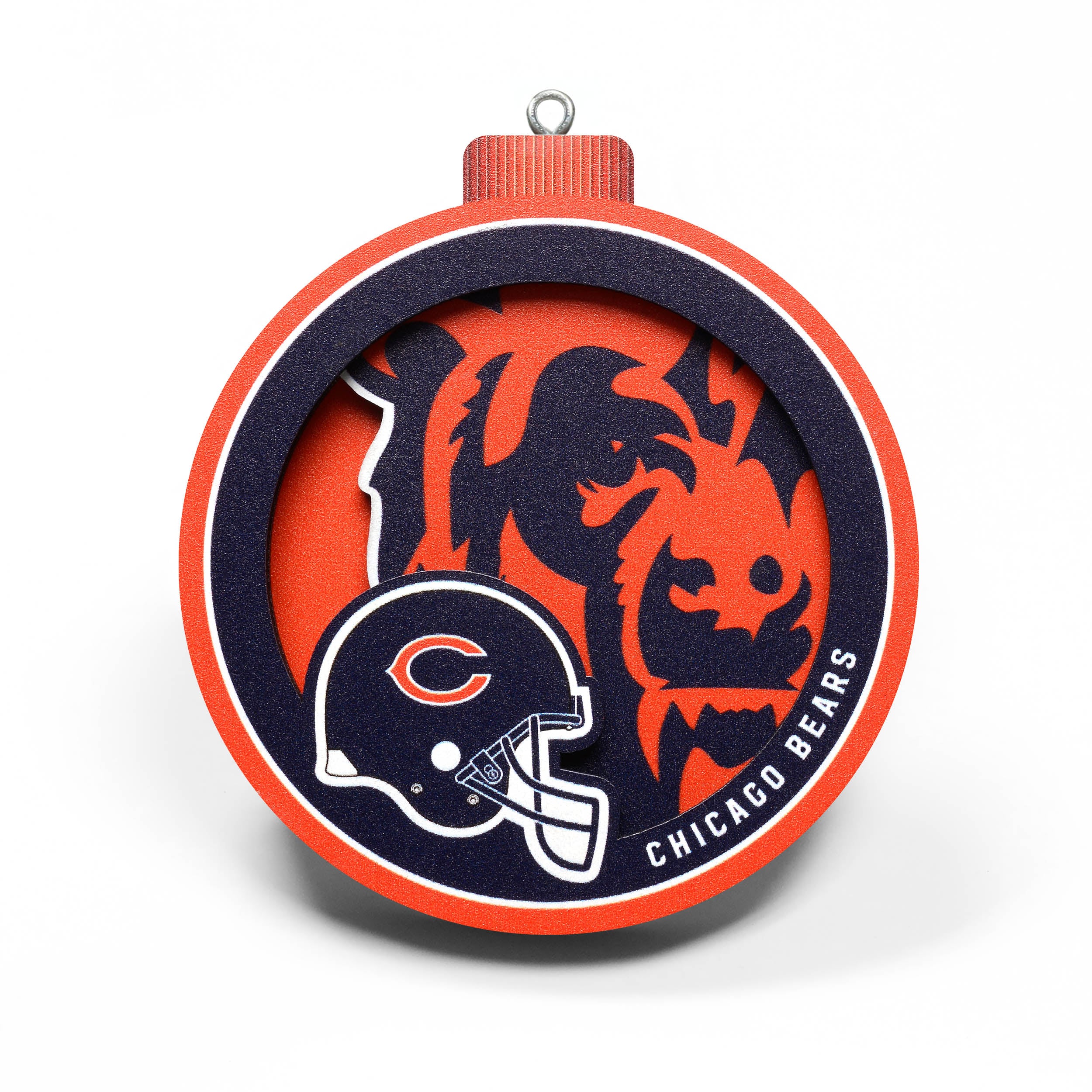 Chicago Bears NFL StadiumView Layered Wood Christmas Ornament