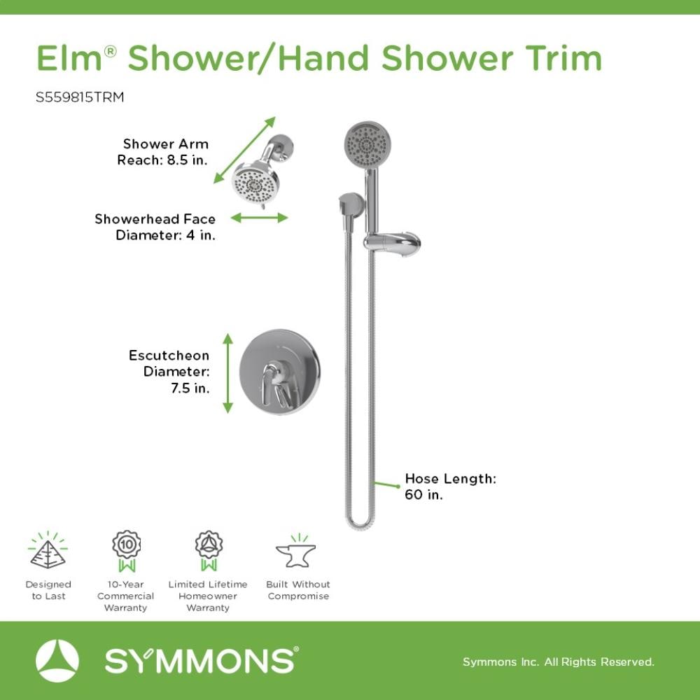 Symmons S559815TRM Showerhead-Bar-Panels - View #2