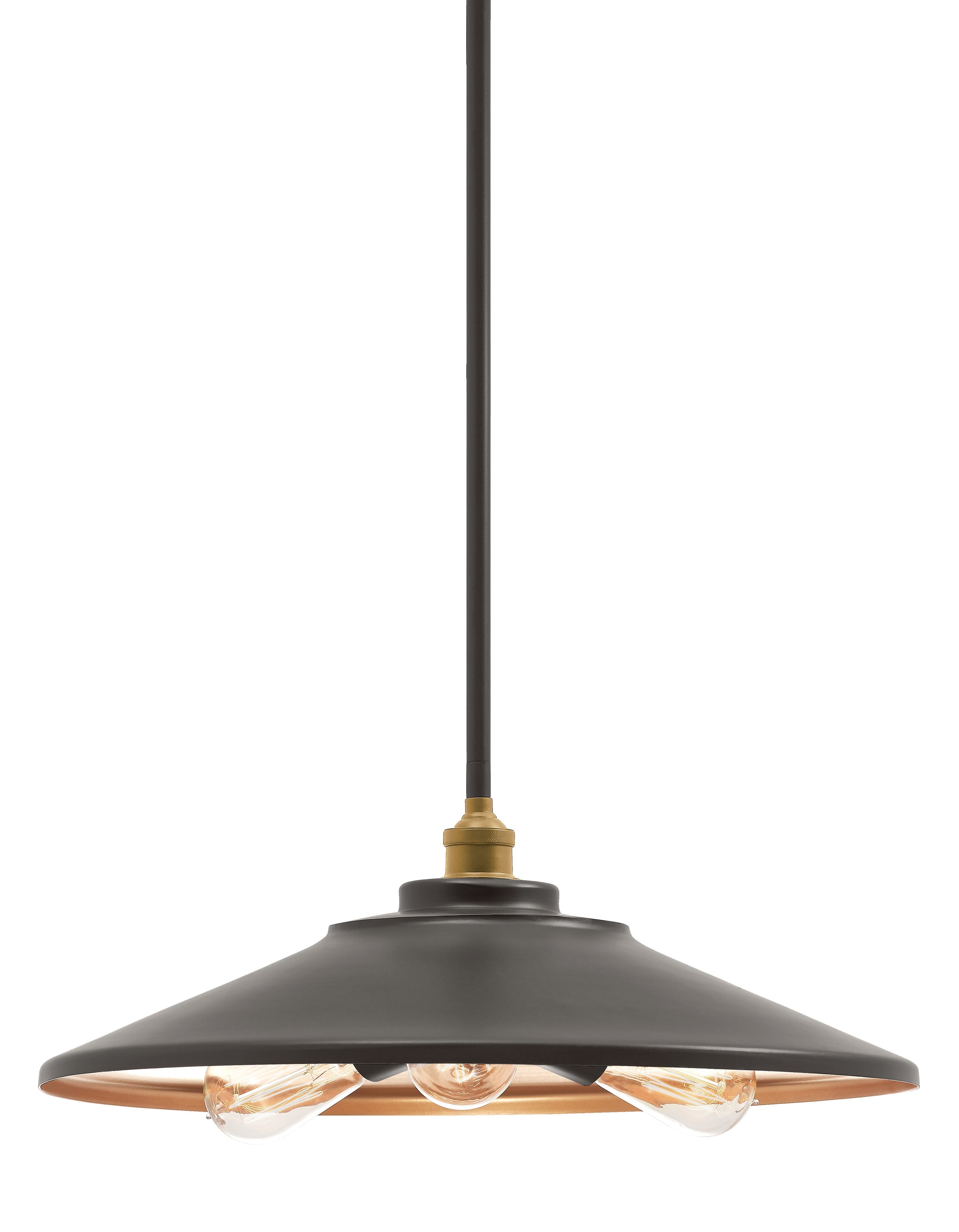 Kichler Covington 3-Light Olde Bronze Industrial Cone Hanging Pendant Light  at
