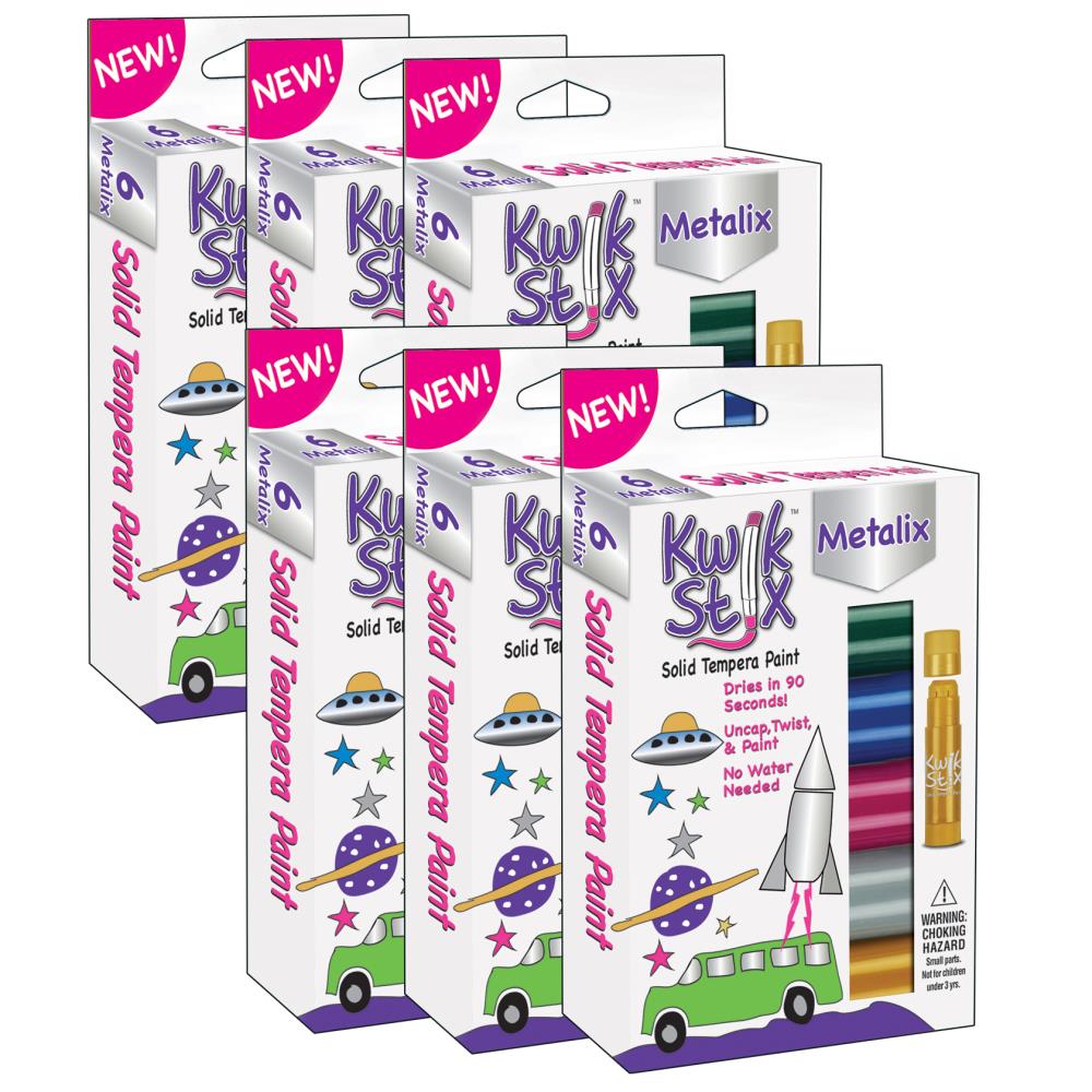 Kwik Stix Solid Tempera Paint Sticks 6/Pkg