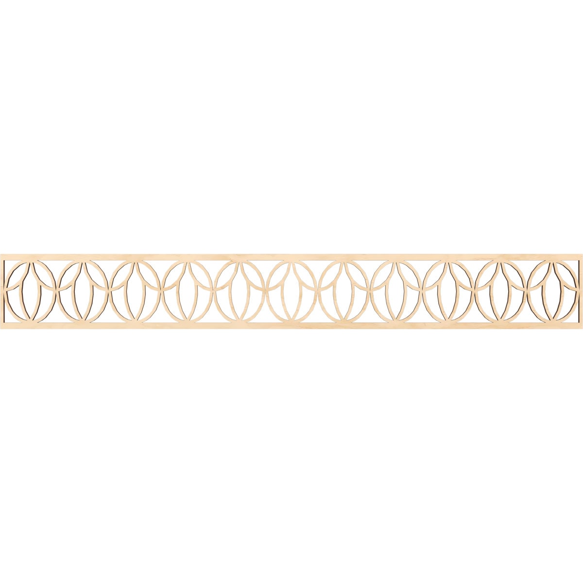 Ekena Millwork MLDA06X46SHOBI Shoshoni Fretwork Flat Trim 6-in x 3.86-ft Birch Brown Unfinished 2156080 Pierced Wall Panel Moulding