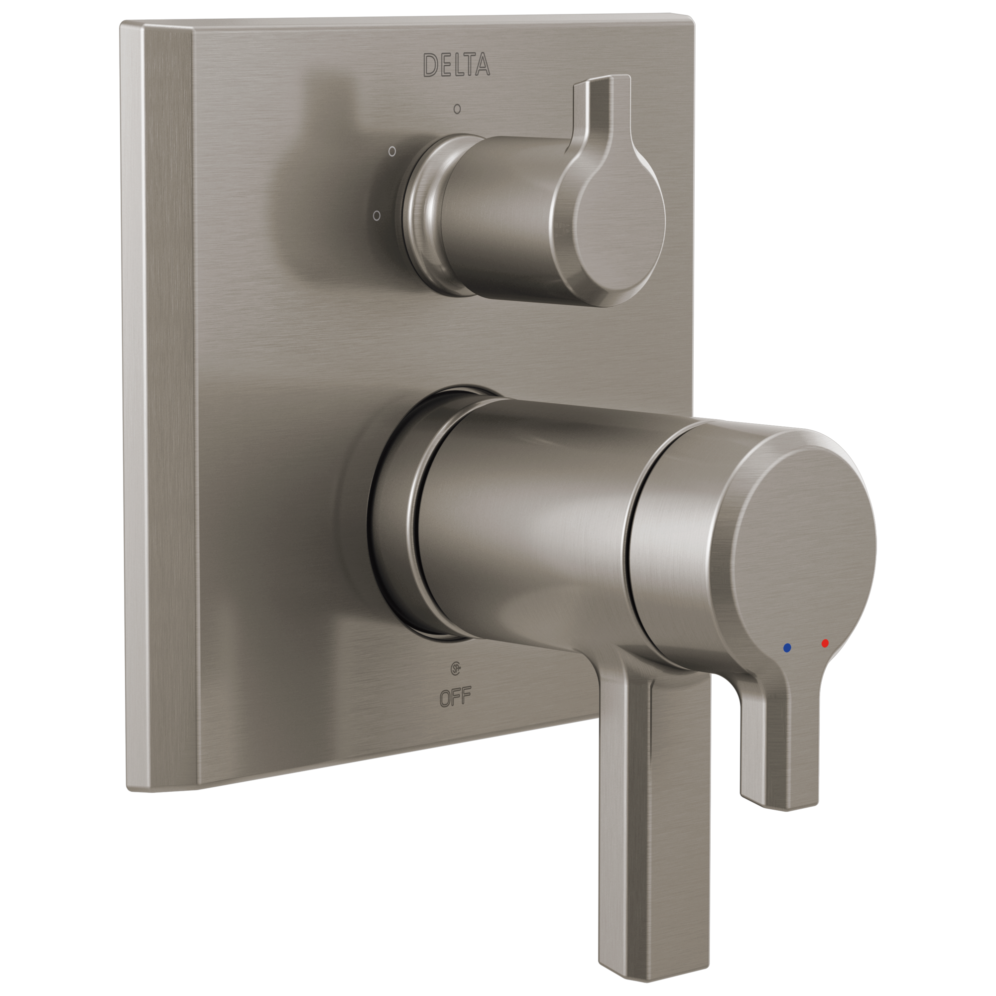 Delta T27T899-SS-PR Pivotal Lumicoat Stainless 2.75-Inches Universal Bathtub/Shower Diverter 0.5-Inches -ID