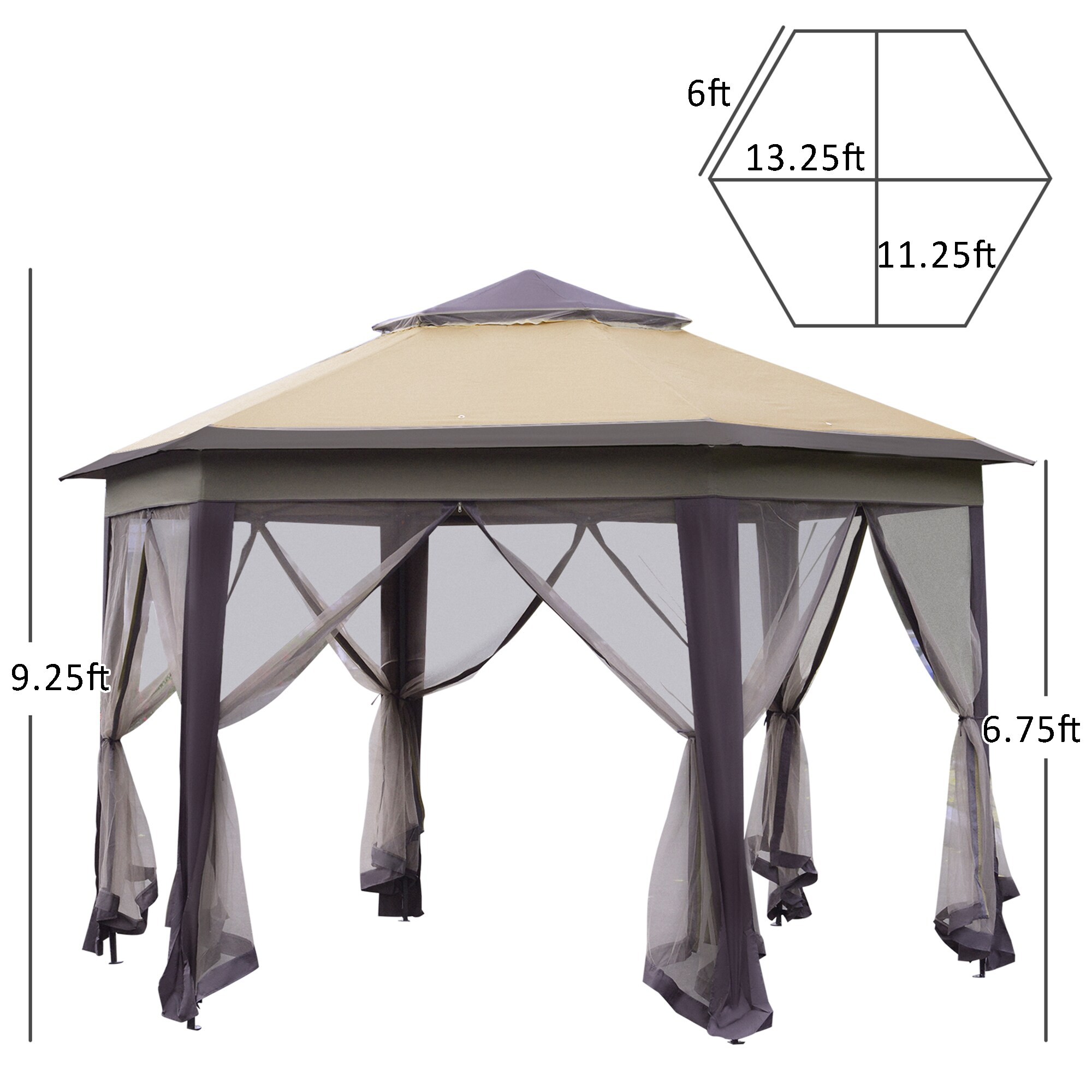 Kahomvis AOS-QP109-508 Wood-Resin-Gazebos - View #3