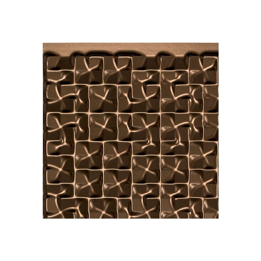 Fasade X3126 Sample 6-in x 6-in Plastic Oil Rubbed Bronze Backsplash Panels