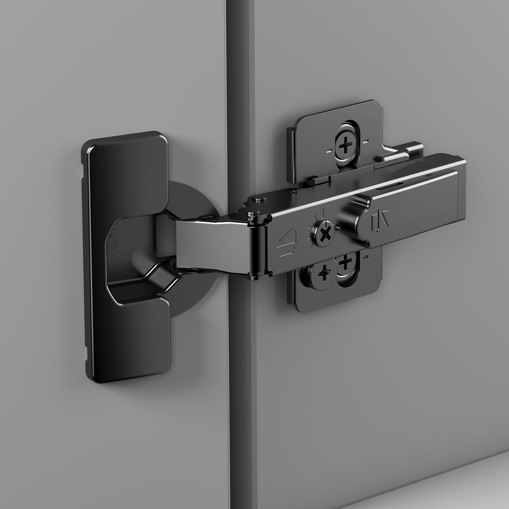 LILILIAN FMY Soft Close Cabinet Hinges for Frameless Full Overlay Kitchen Cabinets 110 Degree Concealed Self Closing with 4D Adjustment and Speed #LRO0818E471
