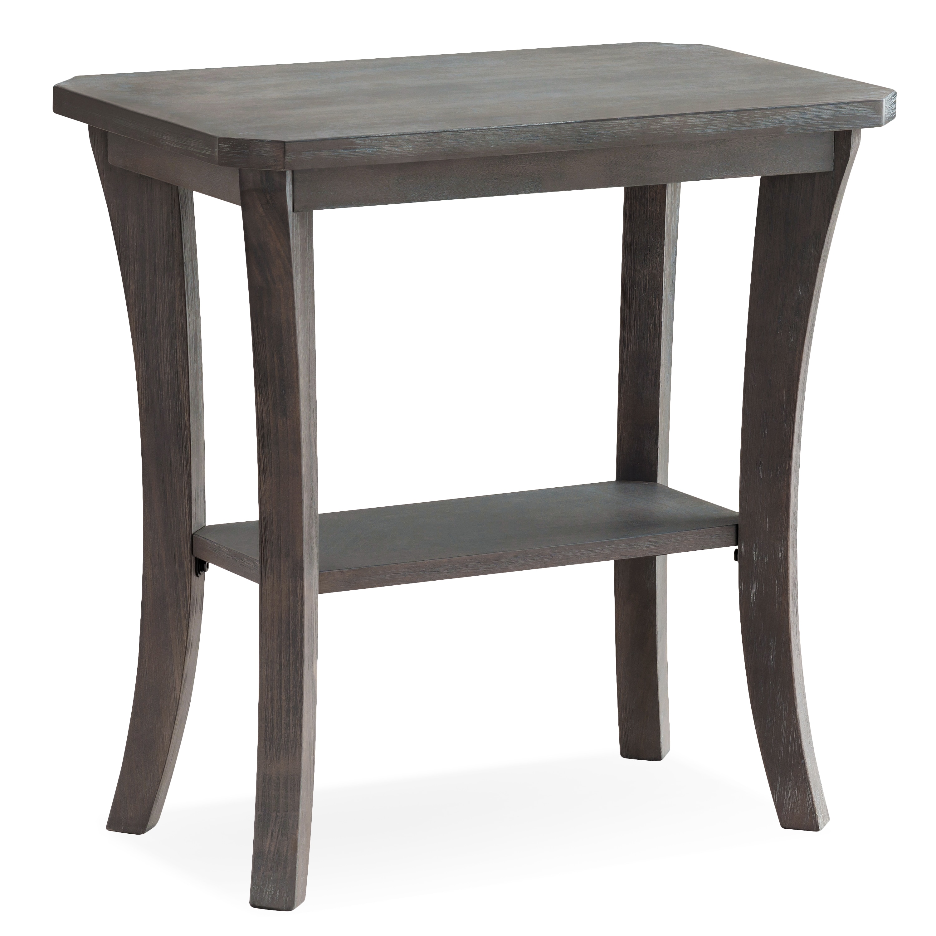 Leick Home 10305-RG Driftwood 14-Inches W x 24-Inches H Rustic Gray Wood Rectangular Modern End Table Assembly Required