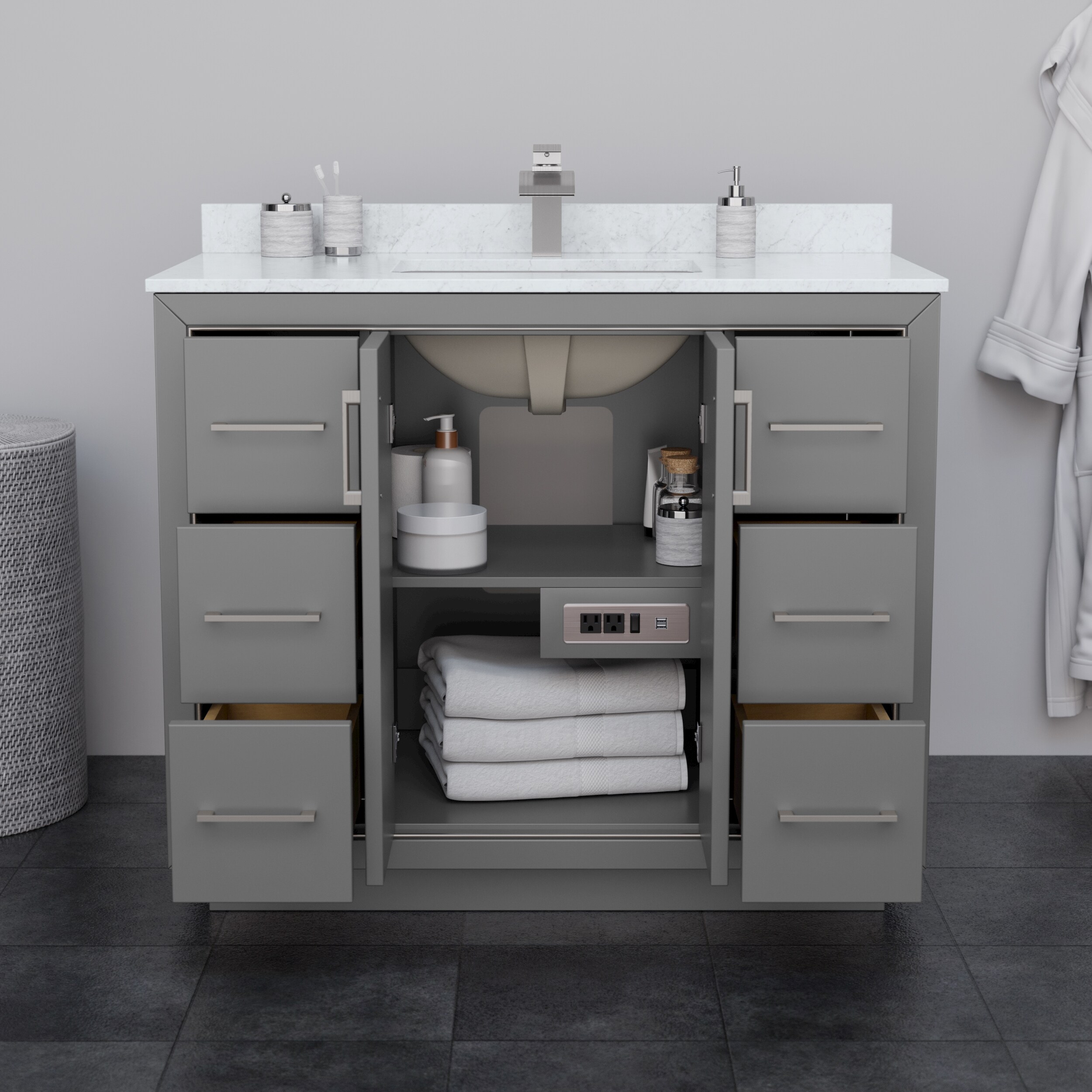 Wyndham Collection WCF111142SGBWQUS3MXX Bath-Vanity-Combo - View #3