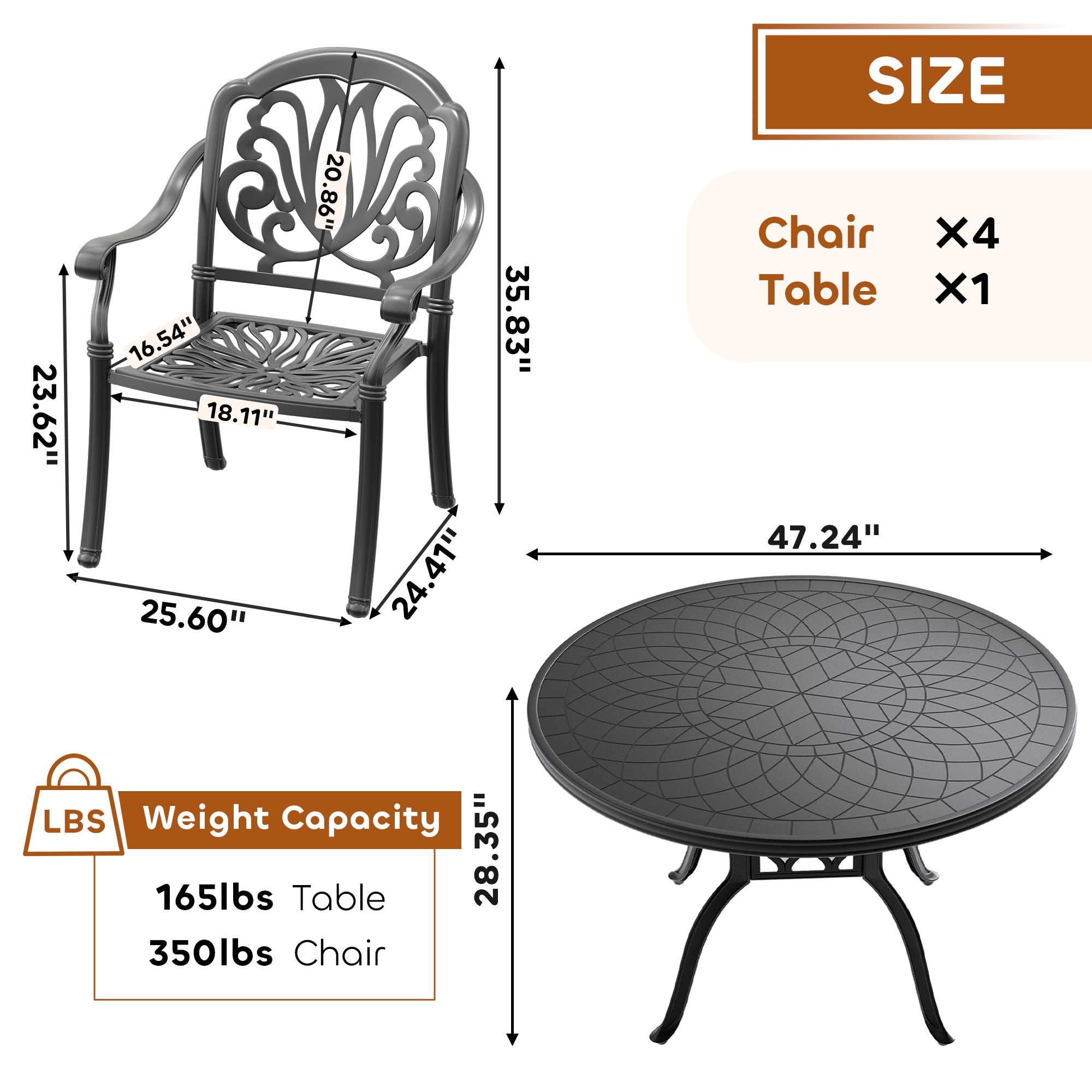 nicesure SLBK6002CZ4A1164RC Patio-Dining-Sets - View #9