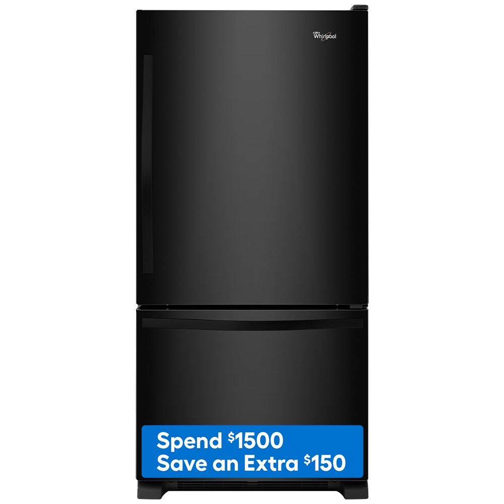 Whirlpool 22.07cu ft BottomFreezer Refrigerator with Ice Maker (Black