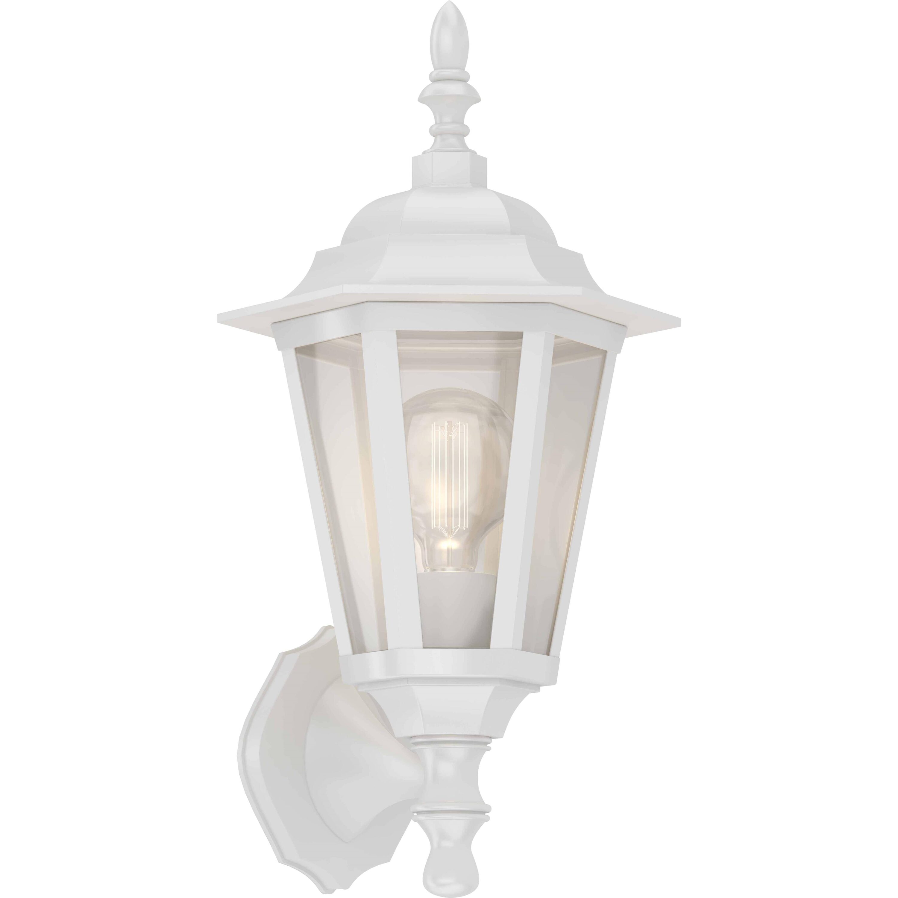 Volume Lighting V9820-6 1 -Light 15.5-in H White Hardwired Outdoor Wall Light