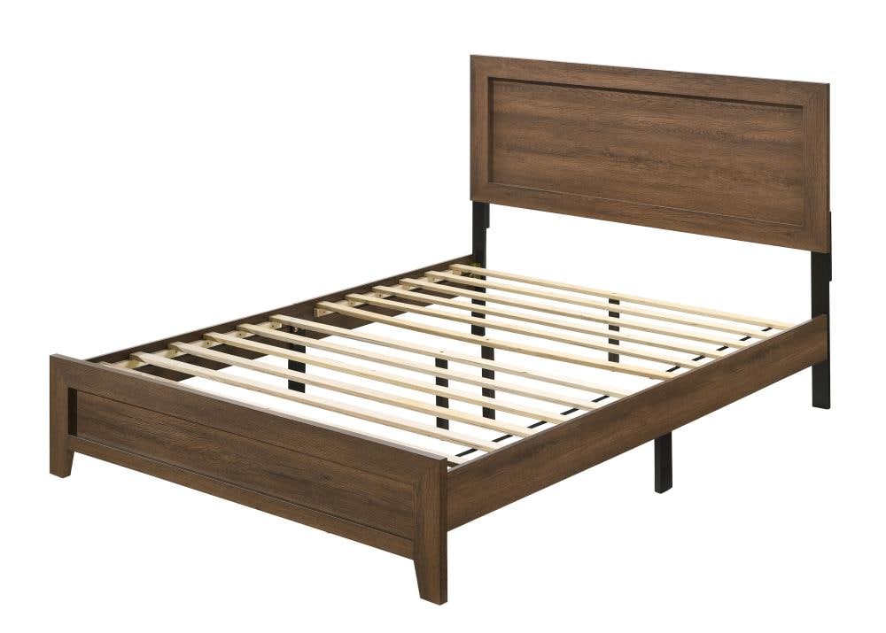 ACME FURNITURE Miquell Oak King Wood Panel Bed At Lowes.com