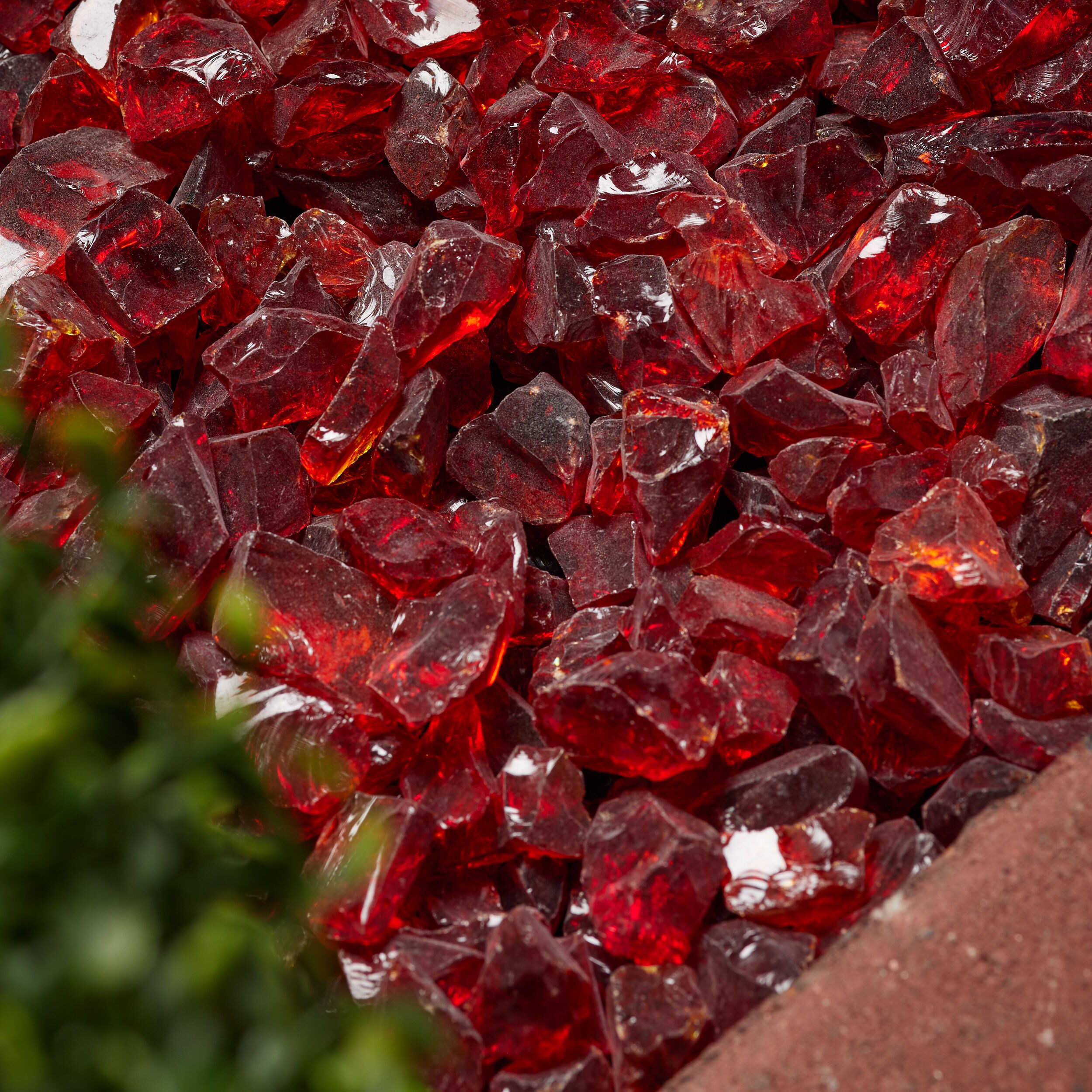 10 lb Red Tumbled Landscape and Fire Pit Glass
