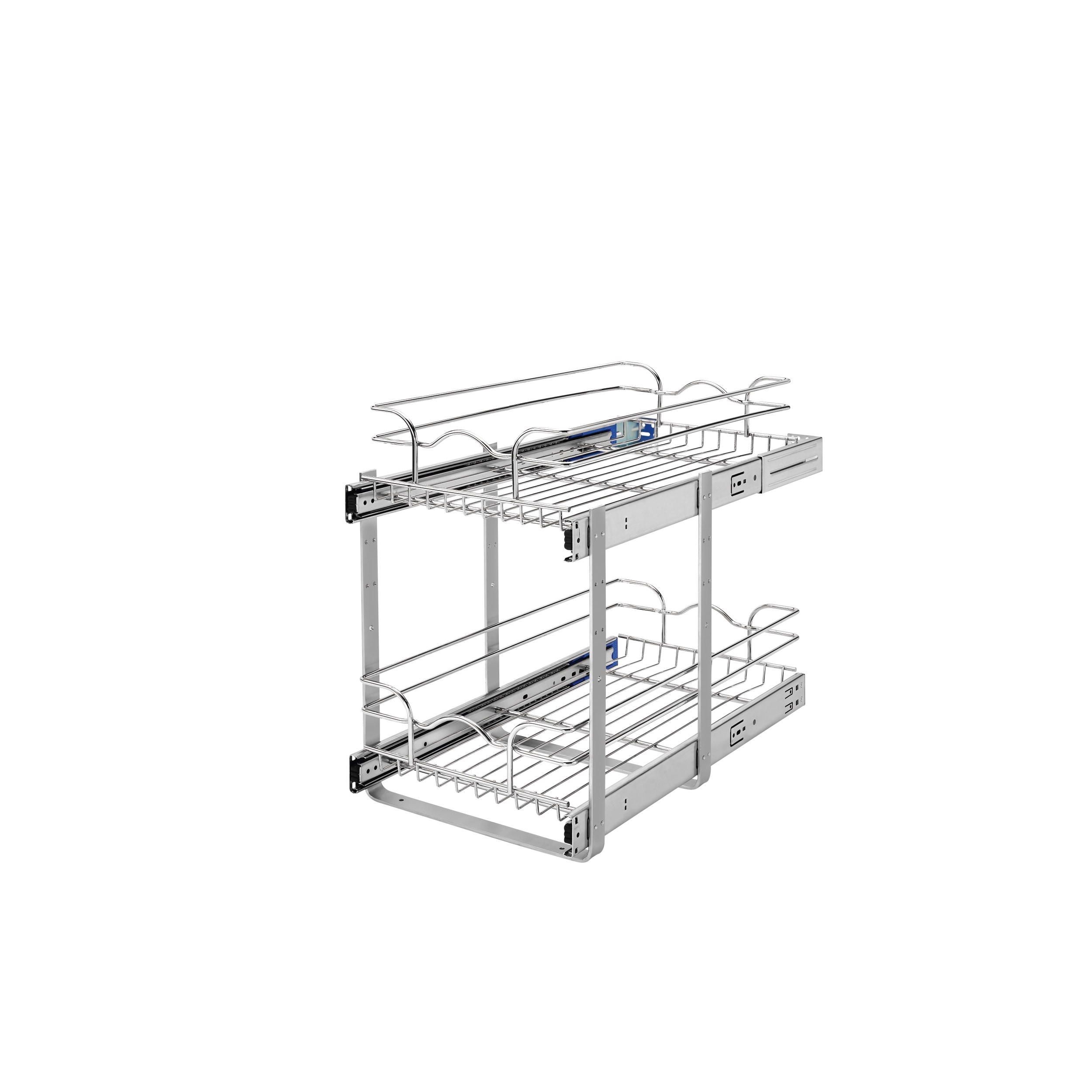 ClosetMaid 14 in. W 2-Tier Ventilated Wire Sliding Cabinet Organizer in  White 3609 - The Home Depot