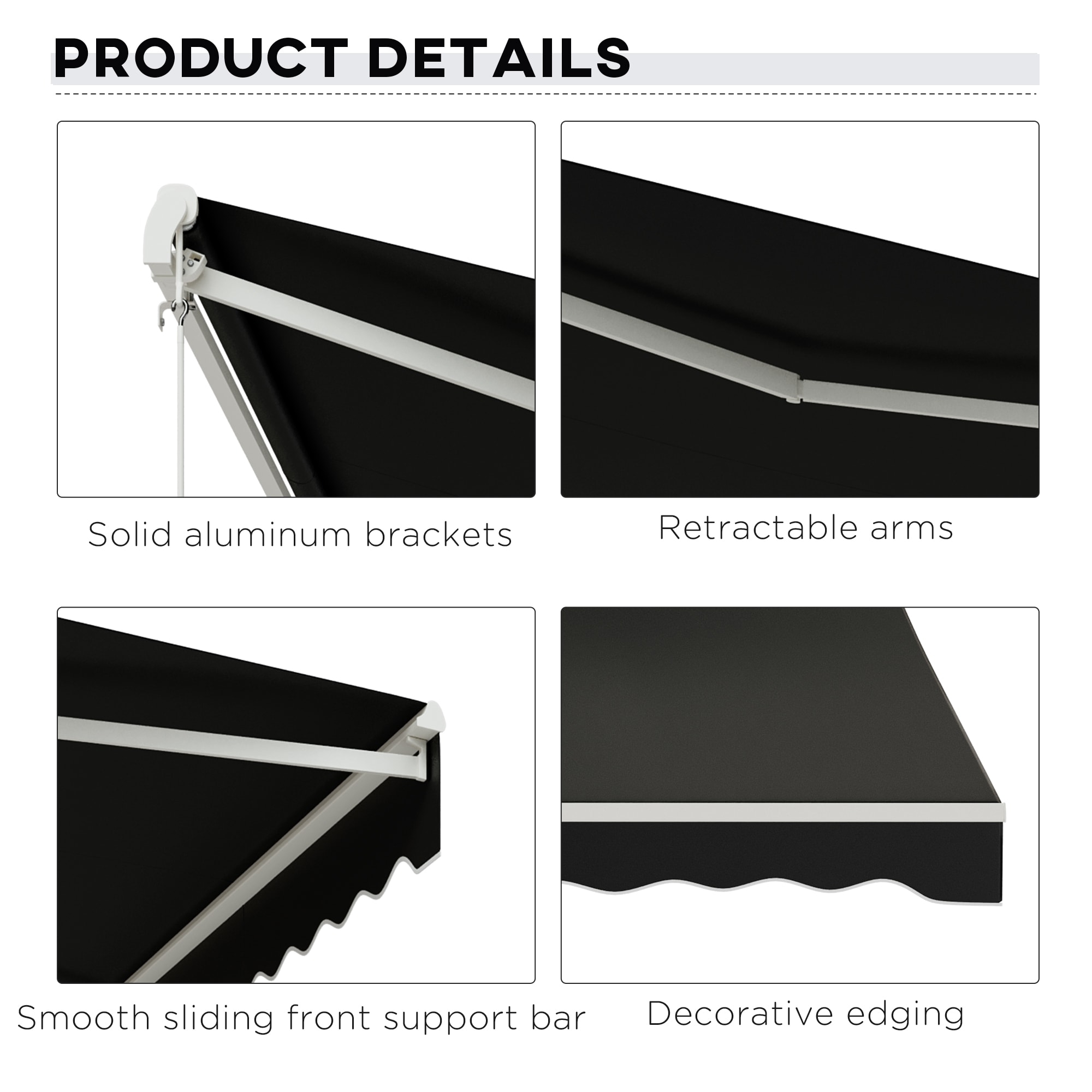 Outsunny 840-245V81BK awnings - View #5